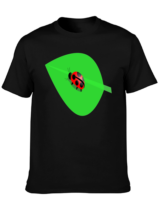 Ladybug on Leaf Graphic T-Shirt