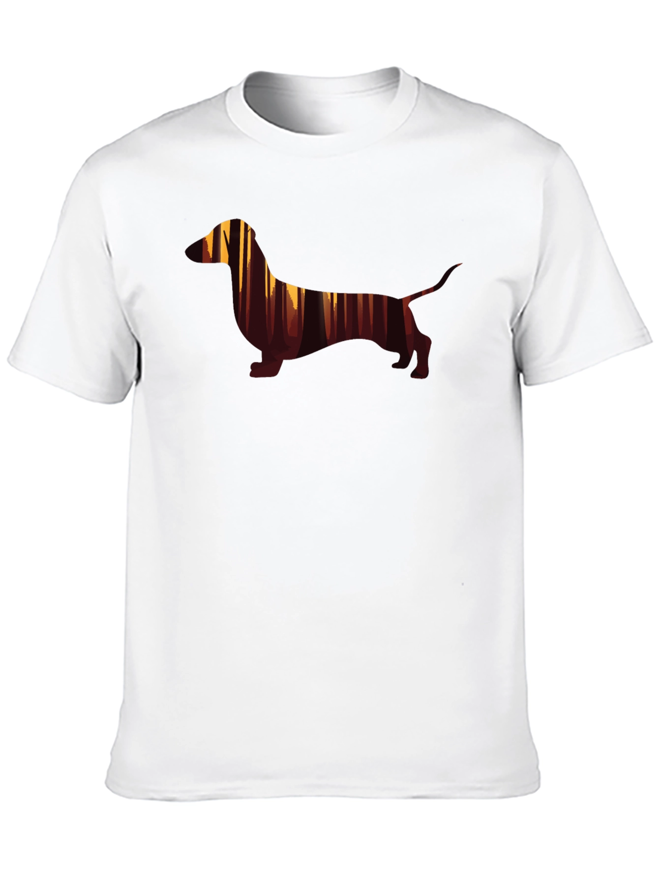 Dachshund Forest Silhouette Graphic Tee
