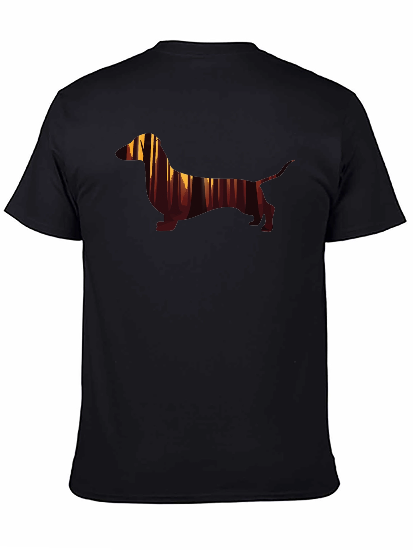 Dachshund Forest Silhouette Graphic Tee