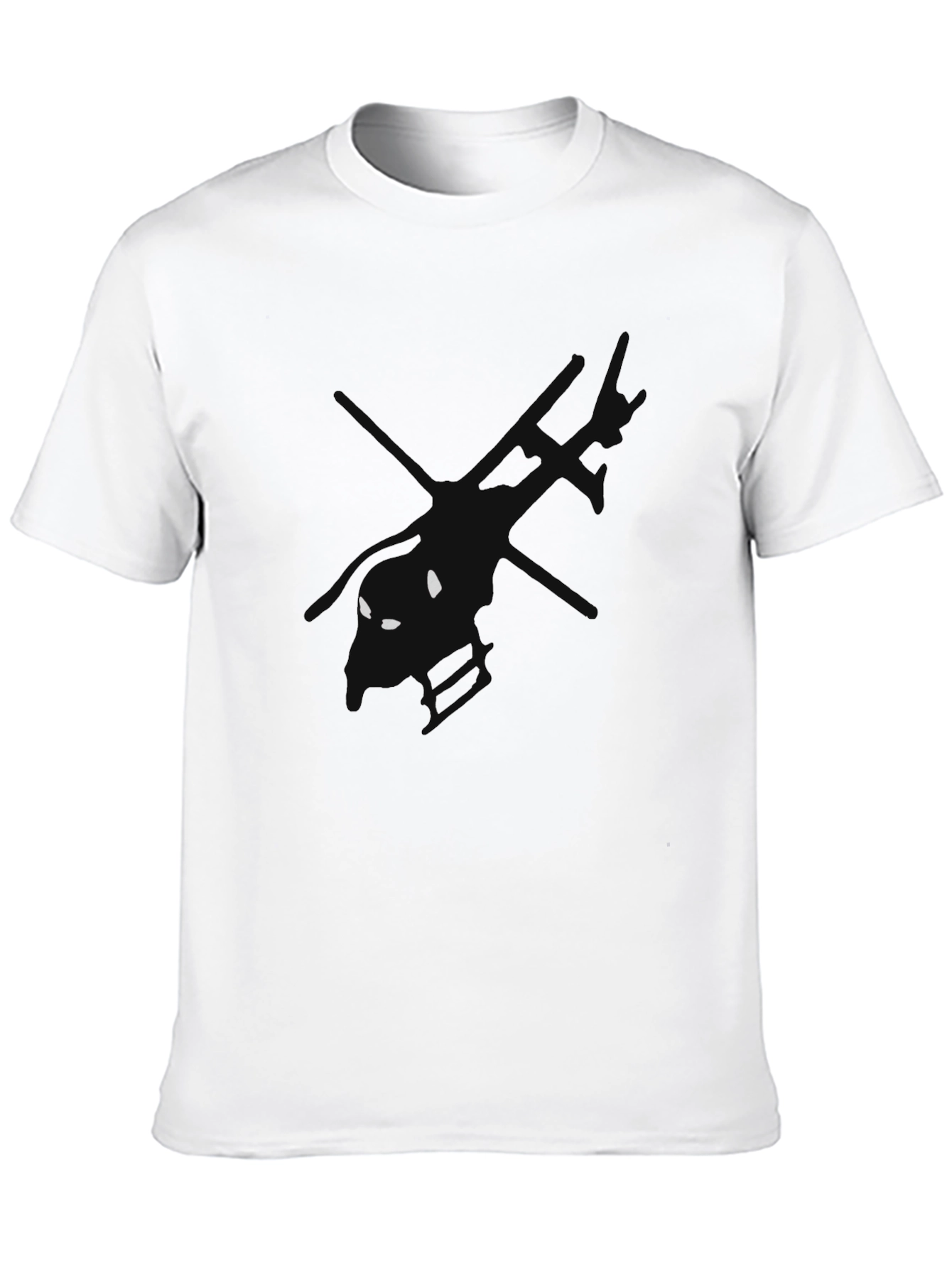 Black Helicopter Graphic Tee - Unique Design