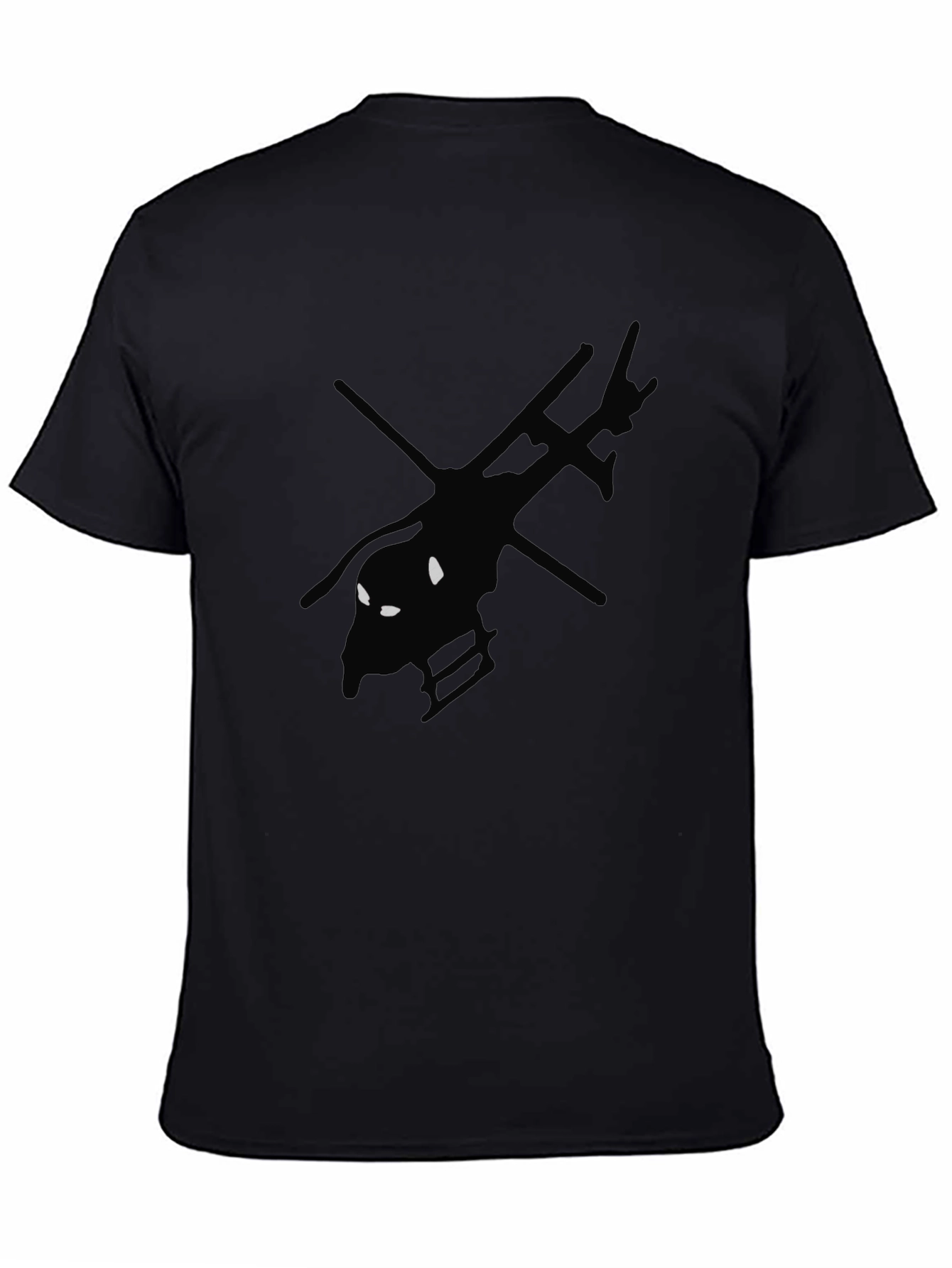 Black Helicopter Graphic Tee - Unique Design