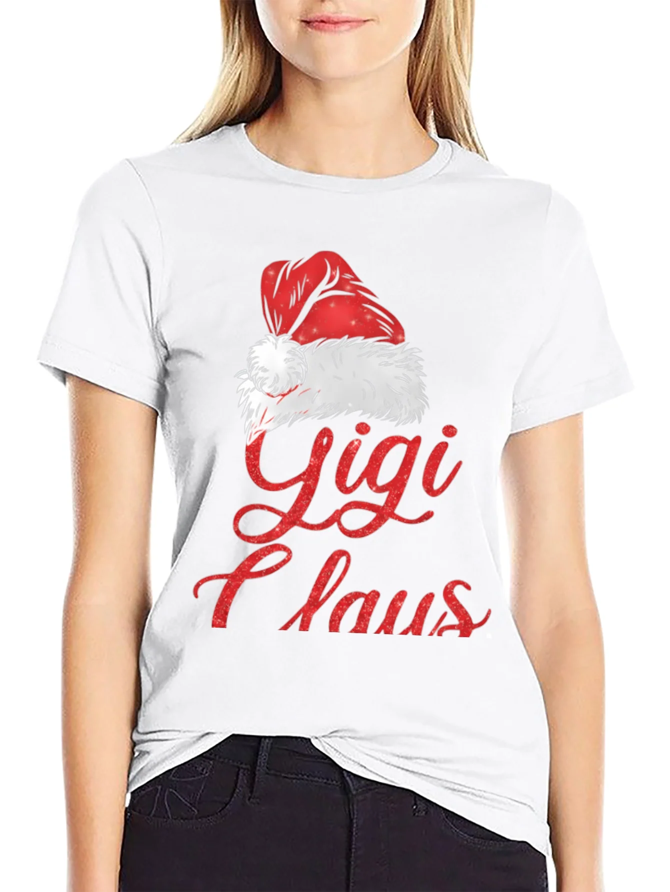 Gigi Claus Christmas Graphic Tee Shirt
