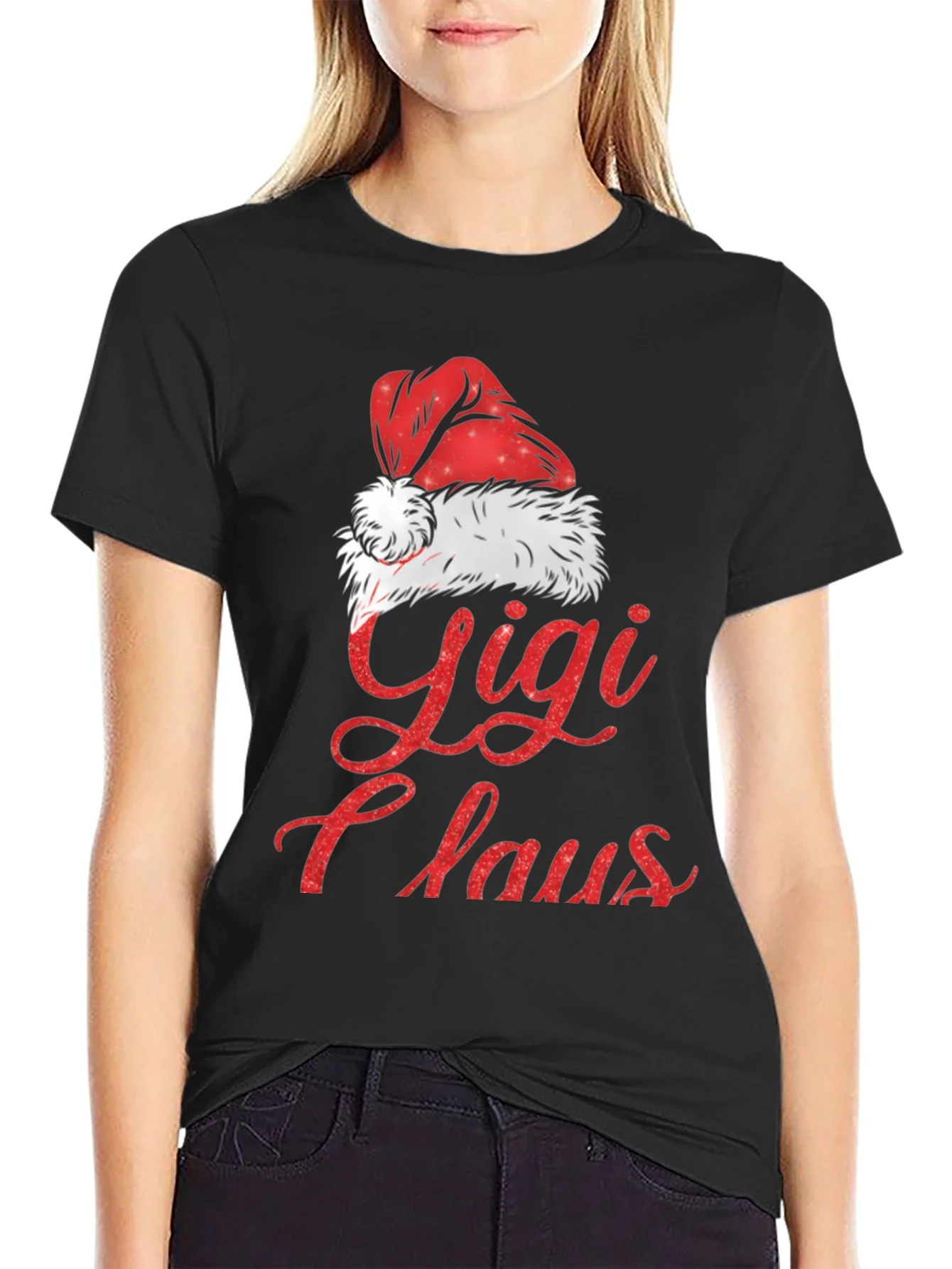 Gigi Claus Christmas Graphic Tee Shirt