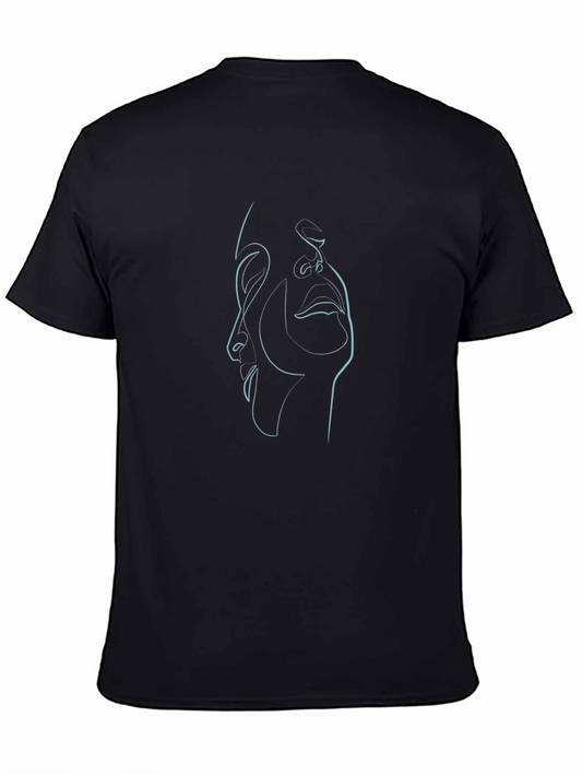 Minimalist Line Art Face T-Shirt