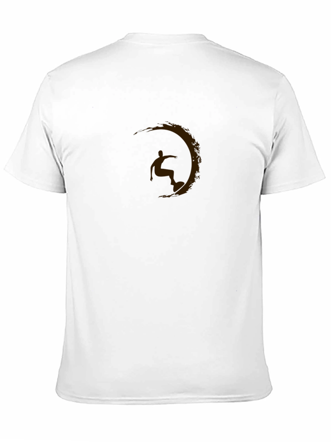 Mens Black Graphic Tee - Surfer Silhouette