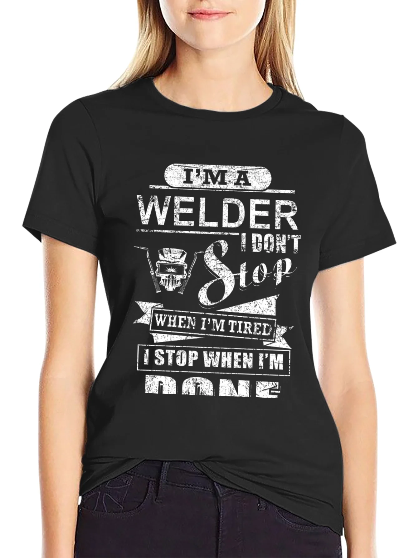 Im A Welder Black Graphic T-Shirt