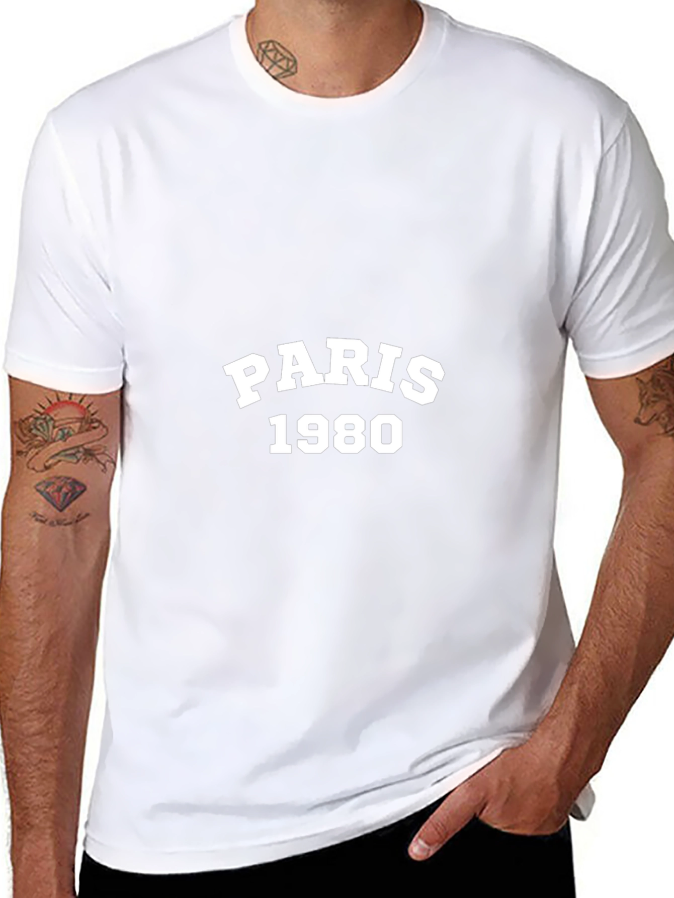 Paris 1980 Graphic Tee - Black