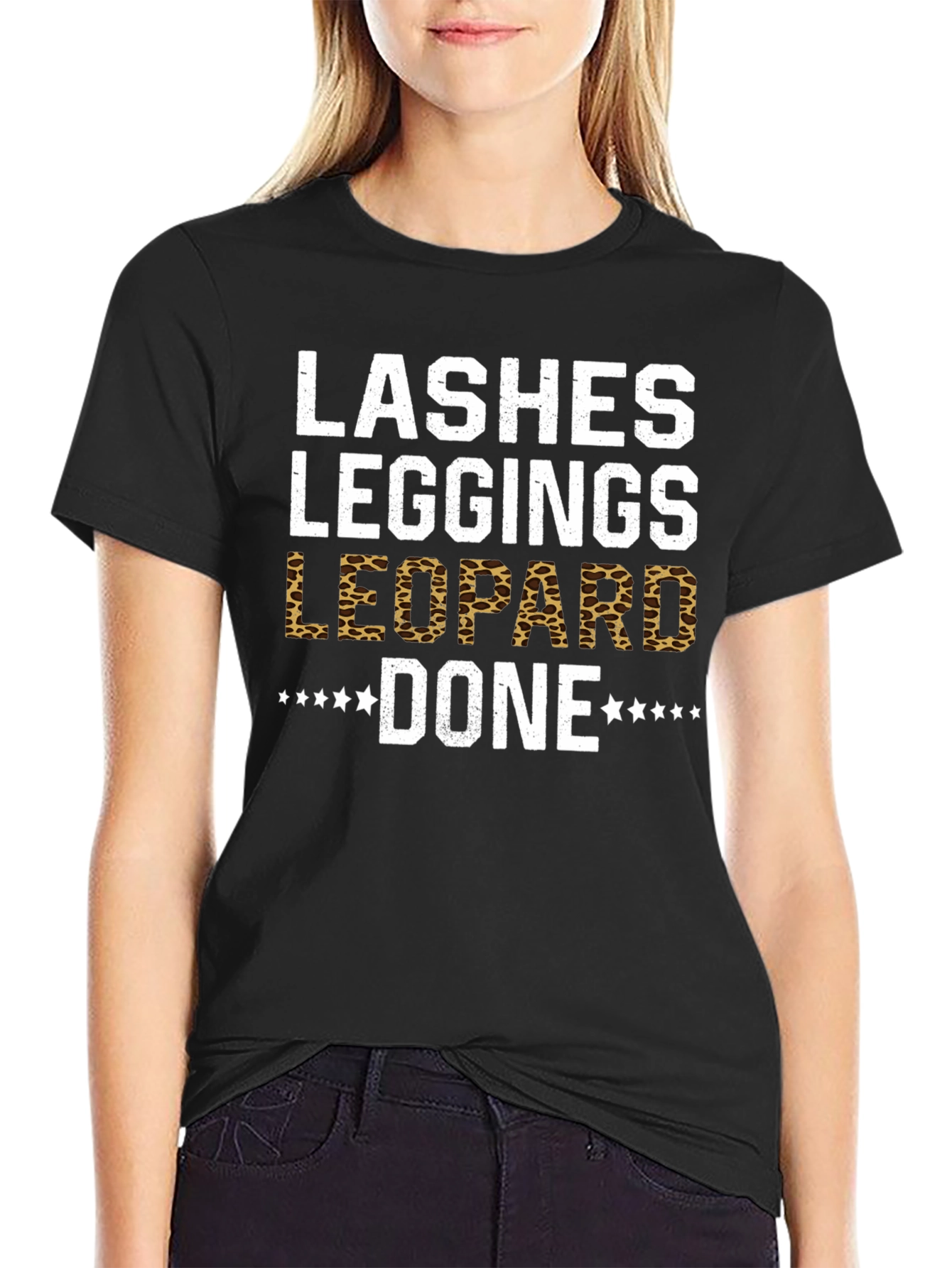 Lashes Leggings Leopard Done T-Shirt