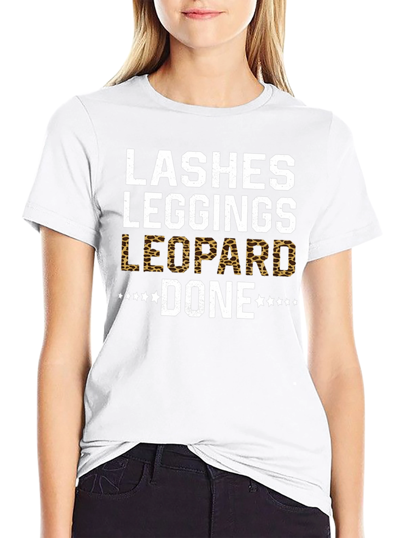 Lashes Leggings Leopard Done T-Shirt