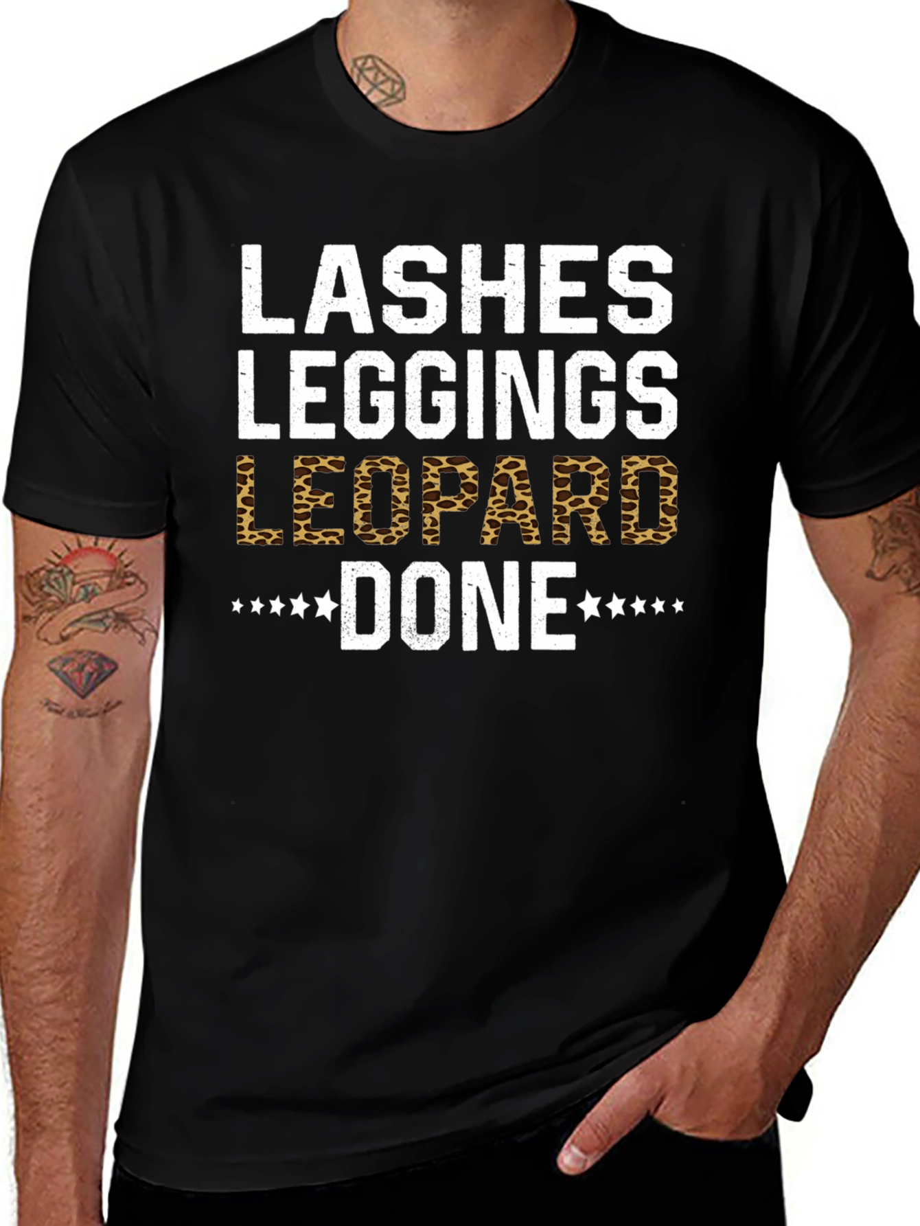 Lashes Leggings Leopard Done T-Shirt