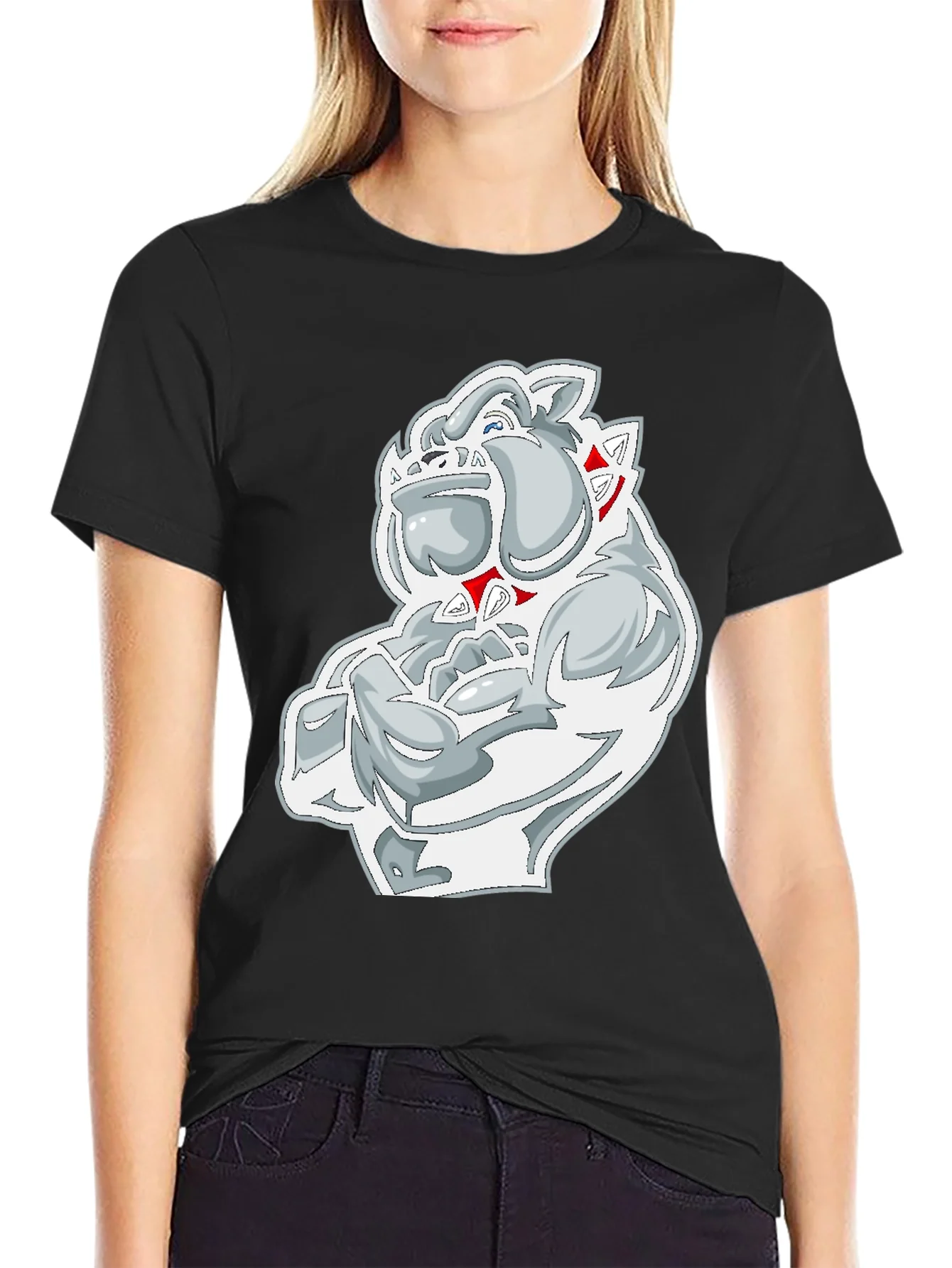 Bulldog Graphic Black T-Shirt