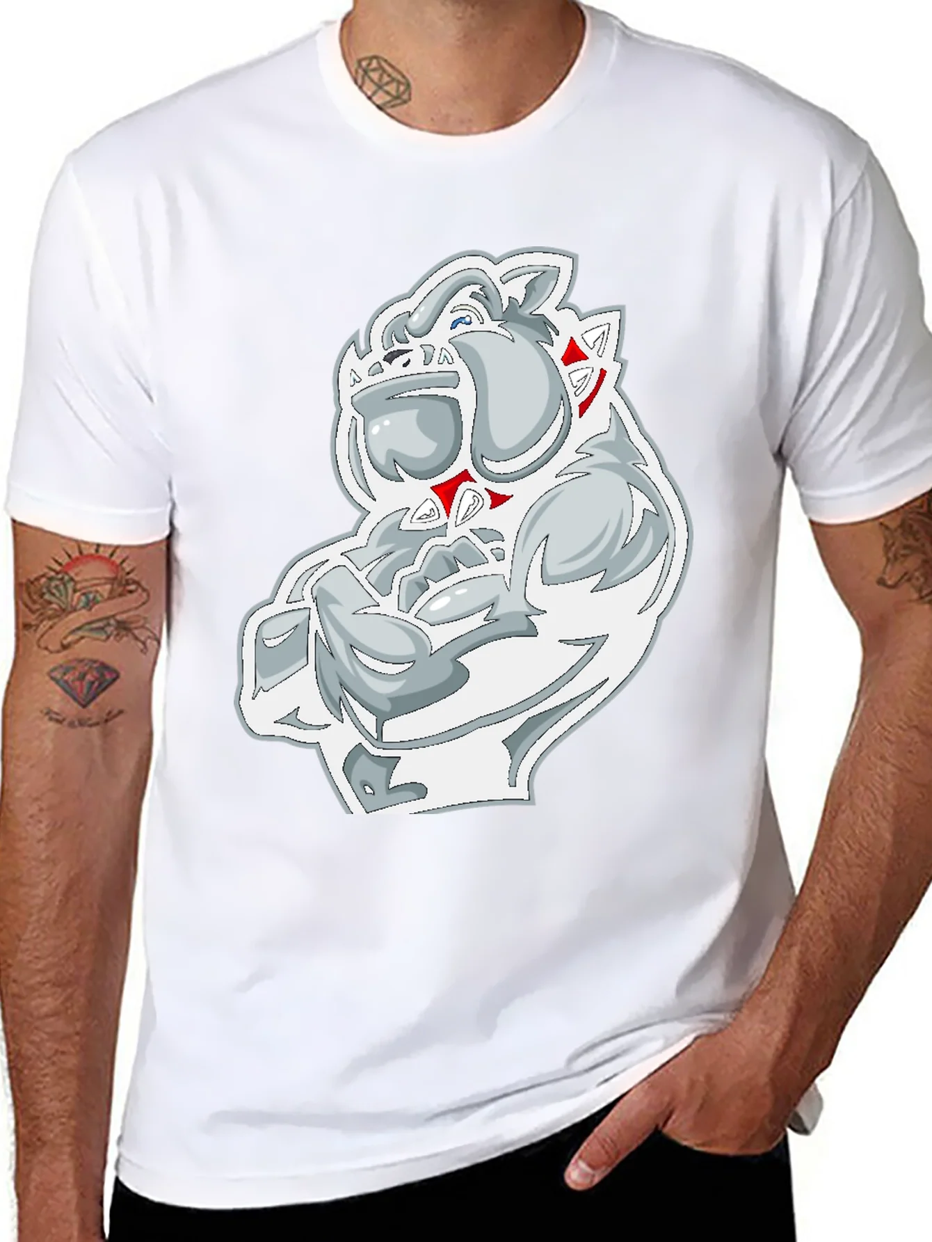 Bulldog Graphic Black T-Shirt