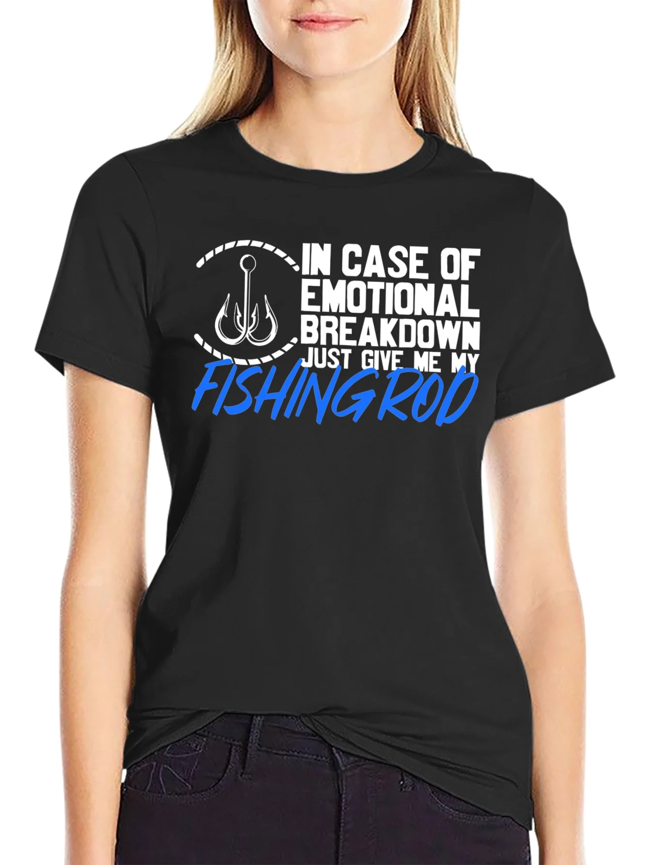 Fishing Rod Emotional Support T-Shirt