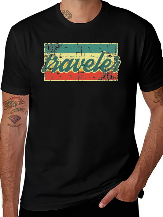 Vintage Traveler Graphic Tee - Retro Adventure Shirt