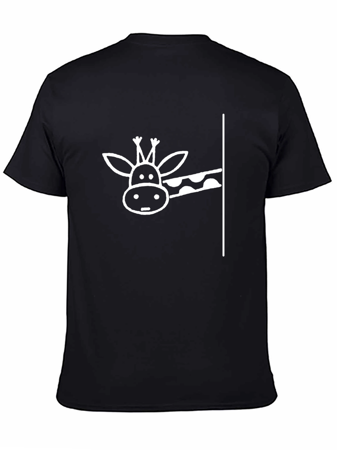 Giraffe Peekaboo Black T-Shirt