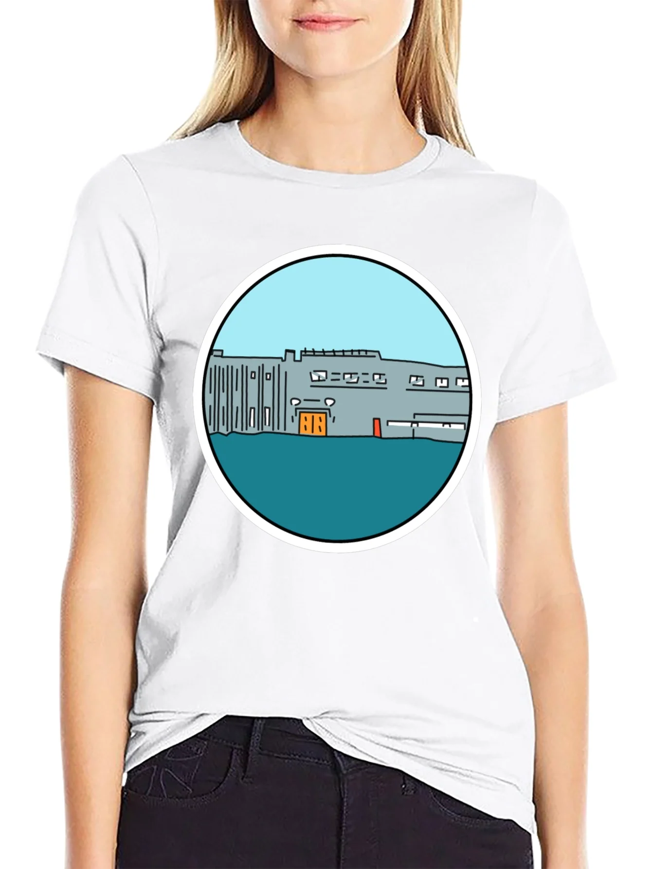 Cartoon Building Graphic Tee