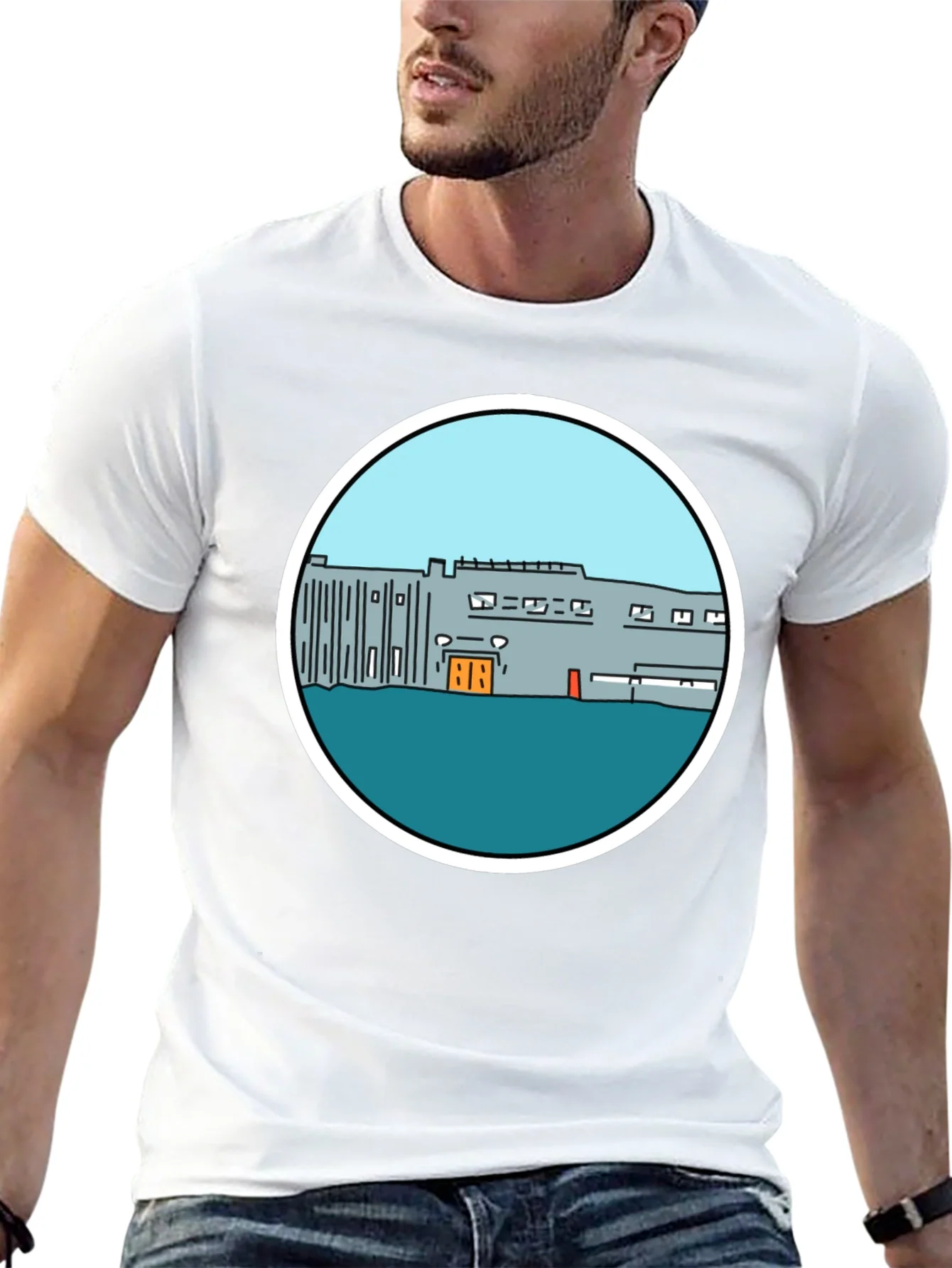 Cartoon Building Graphic Tee