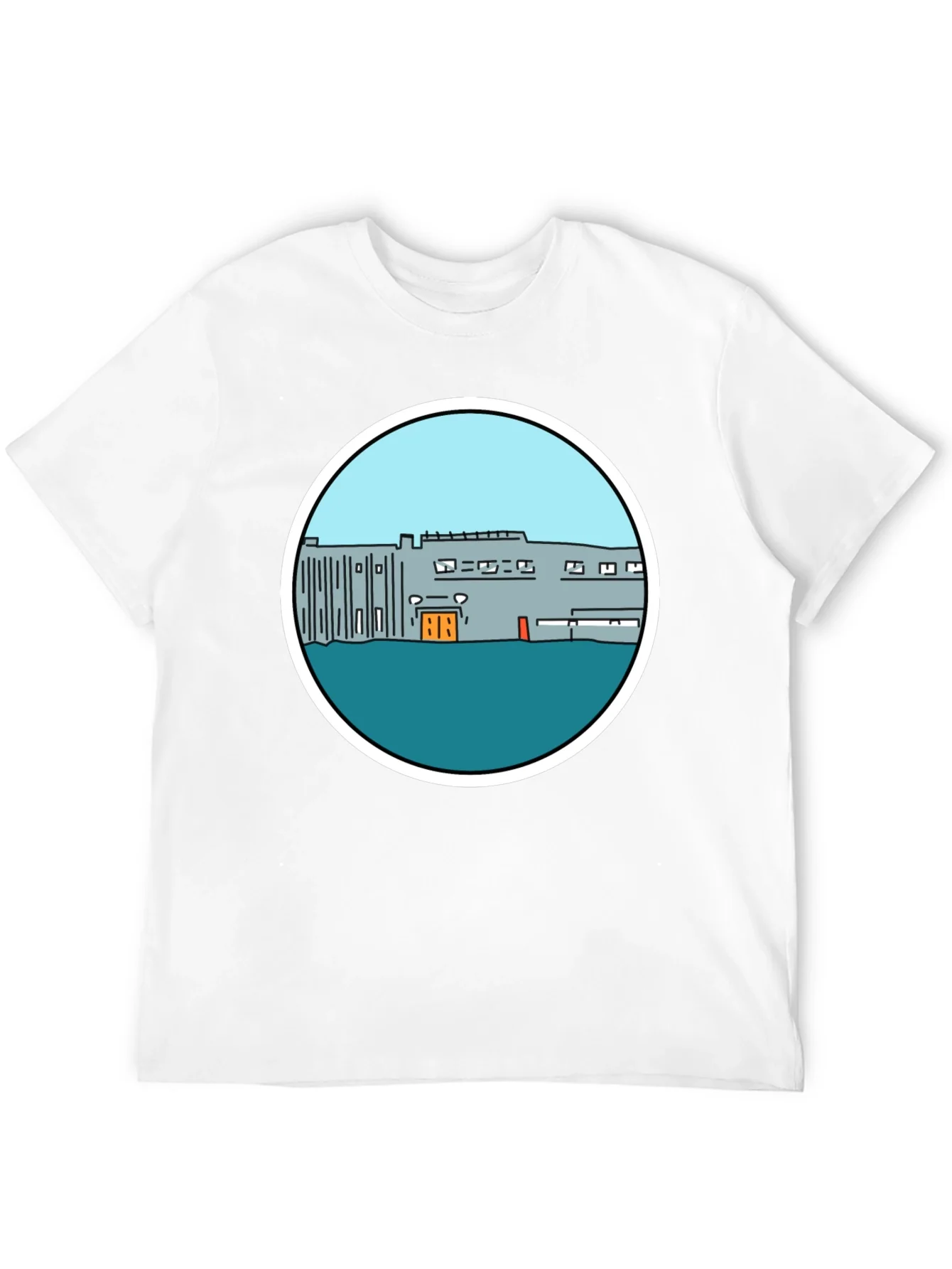 Cartoon Building Graphic Tee
