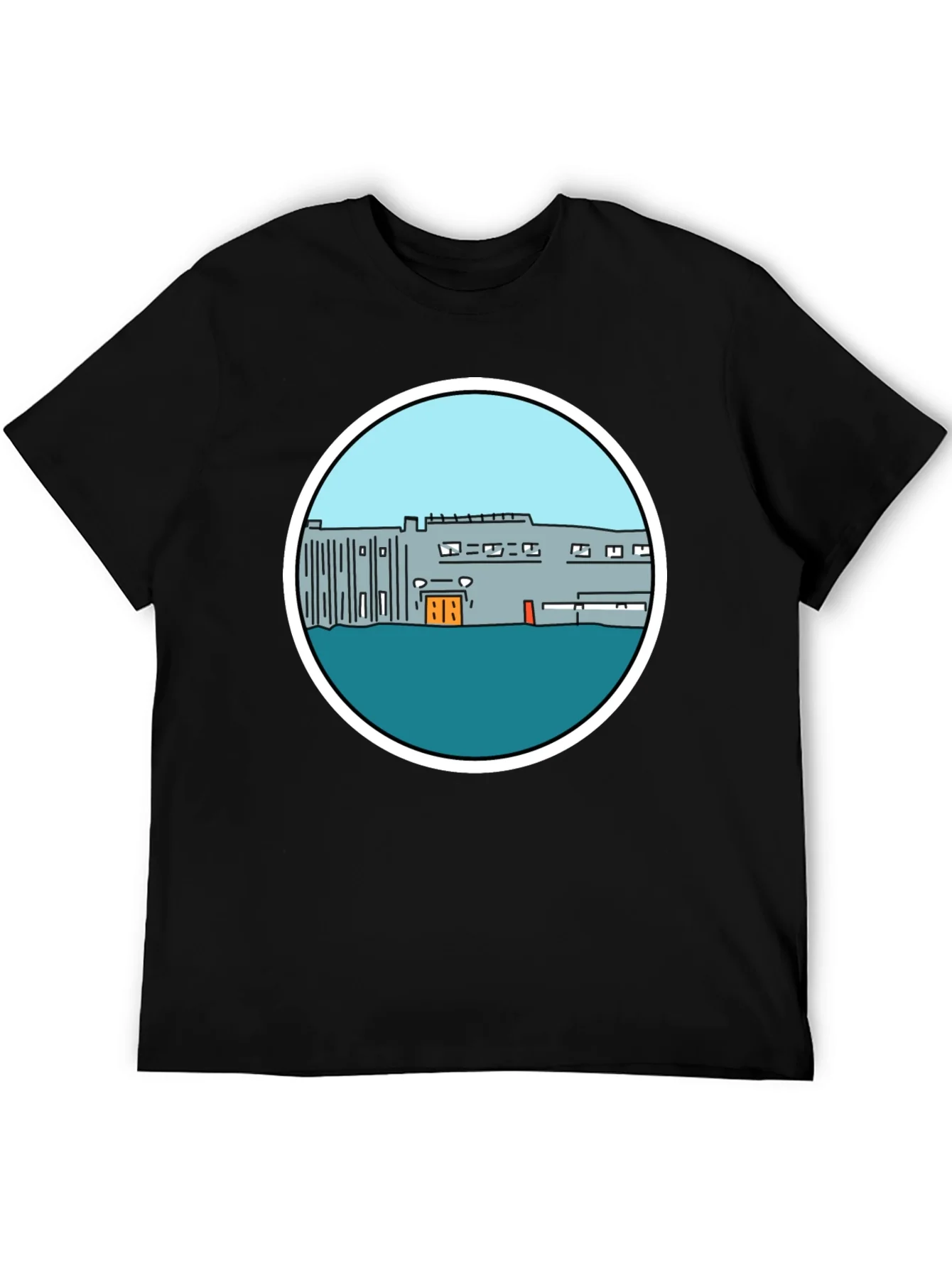 Cartoon Building Graphic Tee