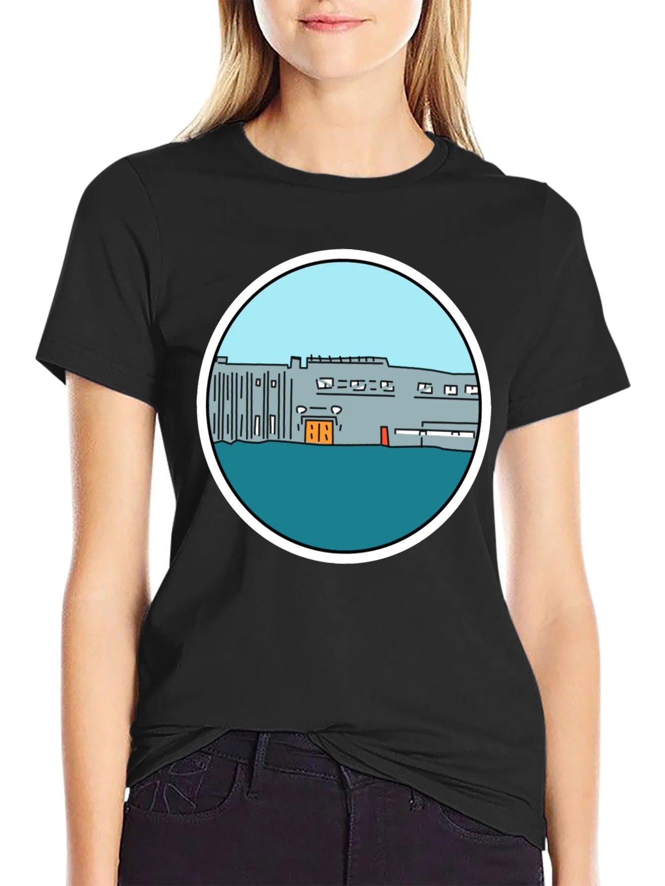 Cartoon Building Graphic Tee