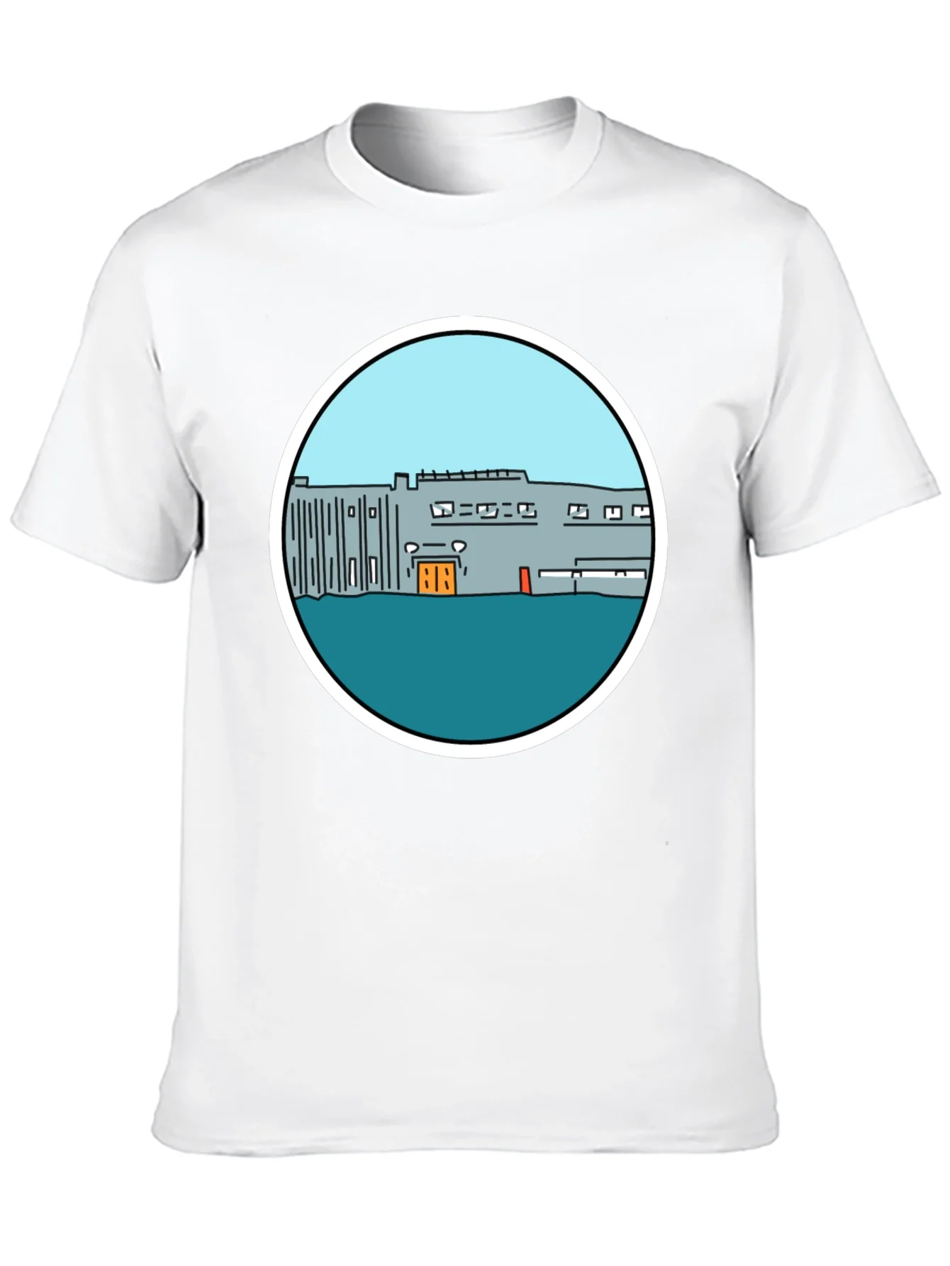 Cartoon Building Graphic Tee