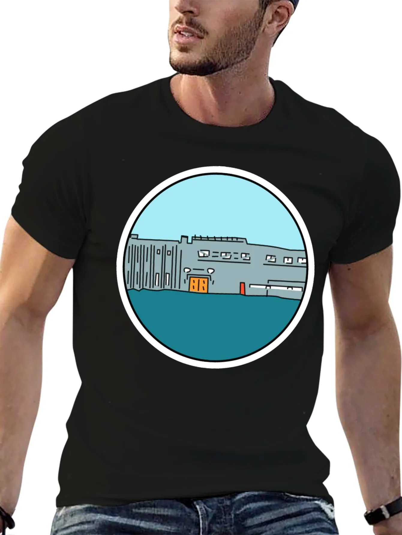 Cartoon Building Graphic Tee