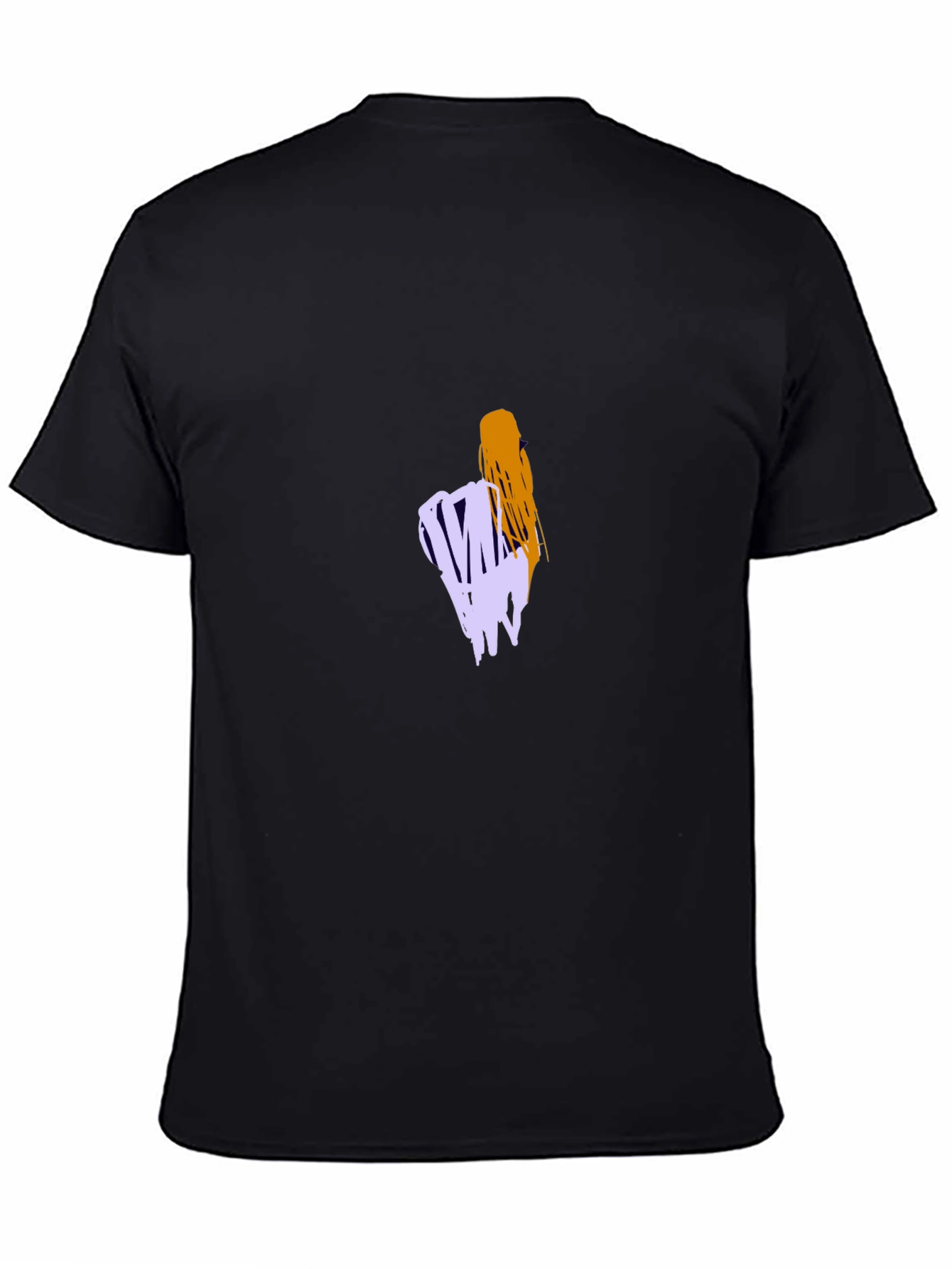 Abstract Graphic Print Black T-Shirt