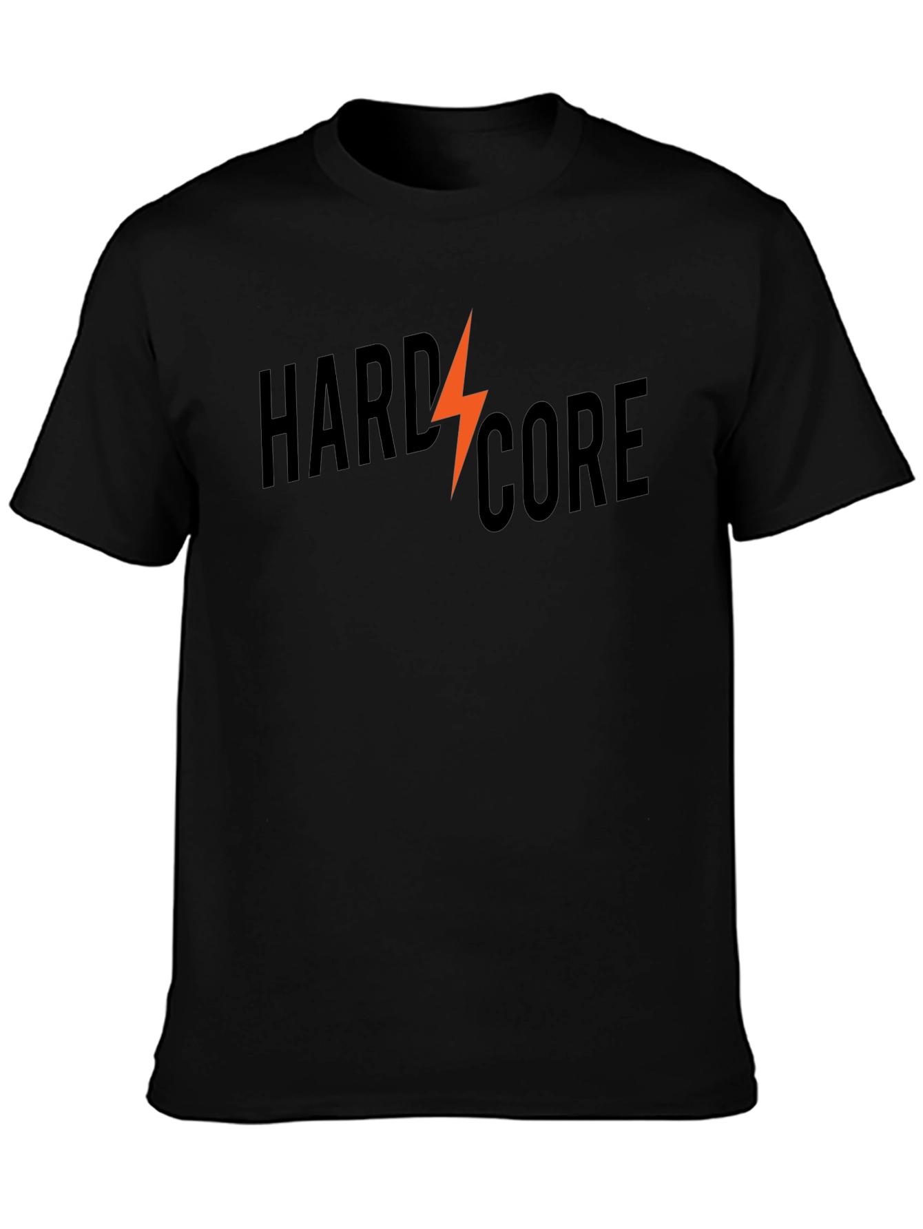 Hardcore Graphic Print Black T-Shirt