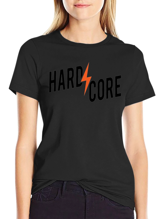 Hardcore Graphic Print Black T-Shirt