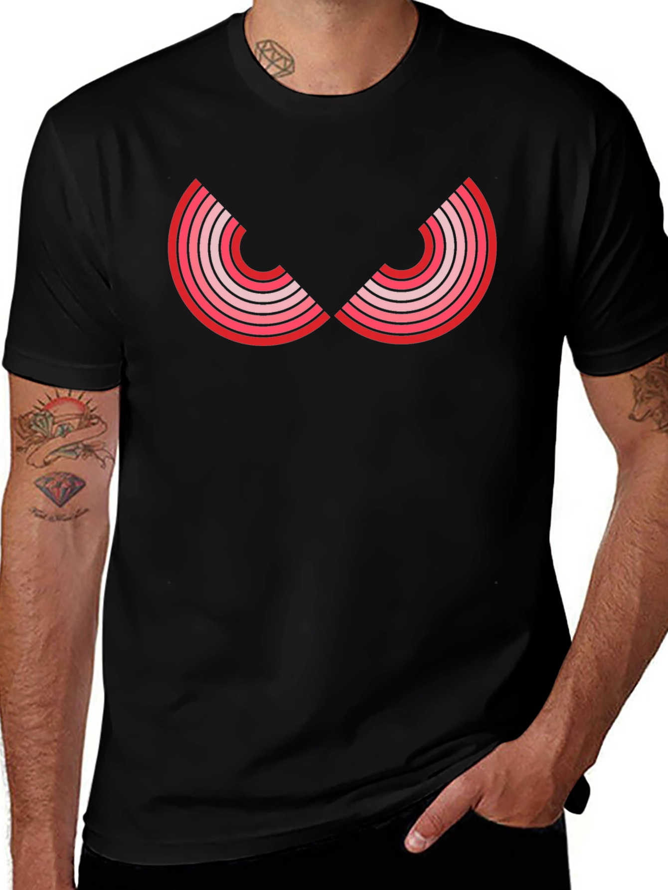 Red Eye Graphic Black T-Shirt