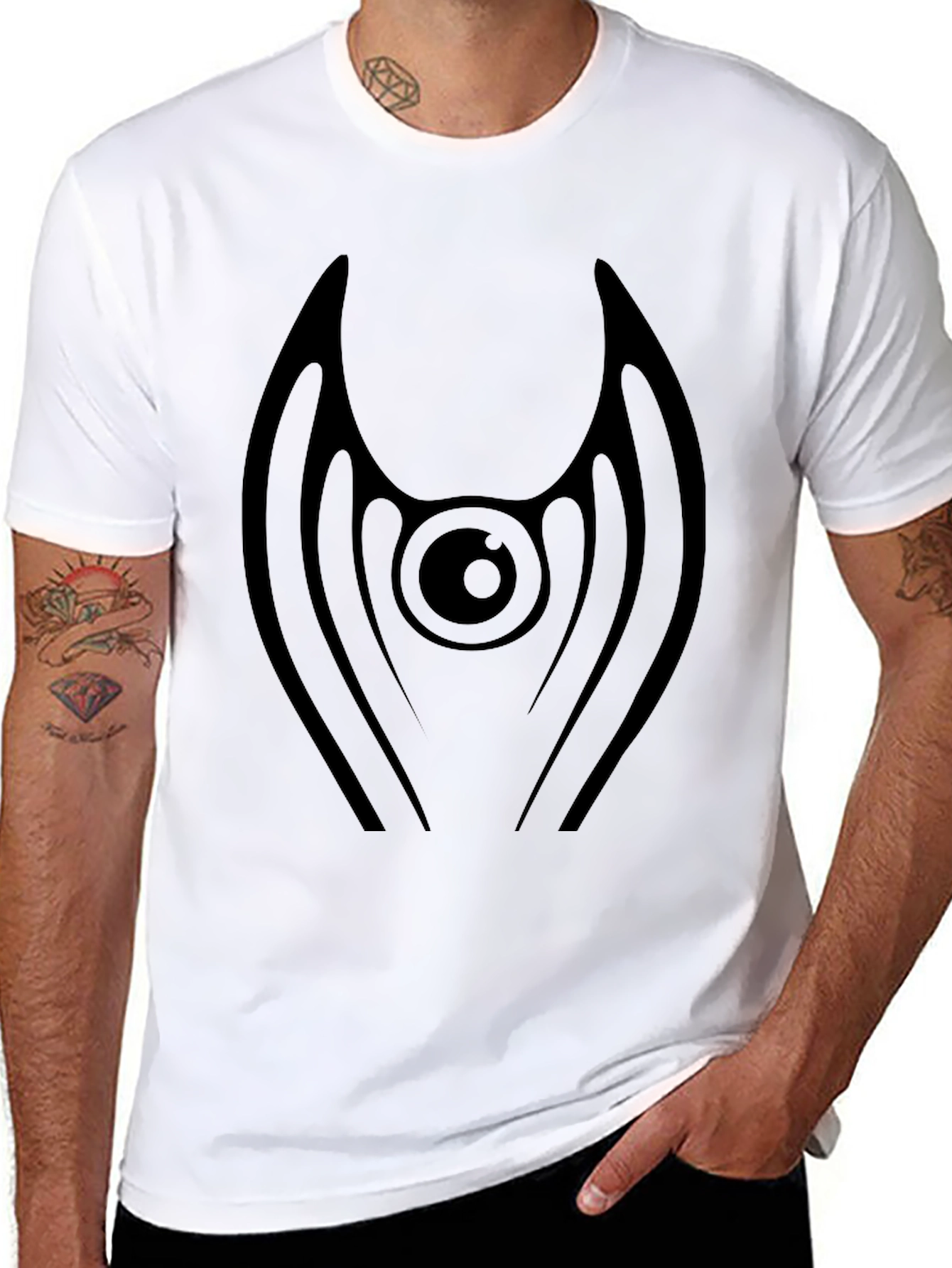 Eye Wing Graphic Black T-Shirt