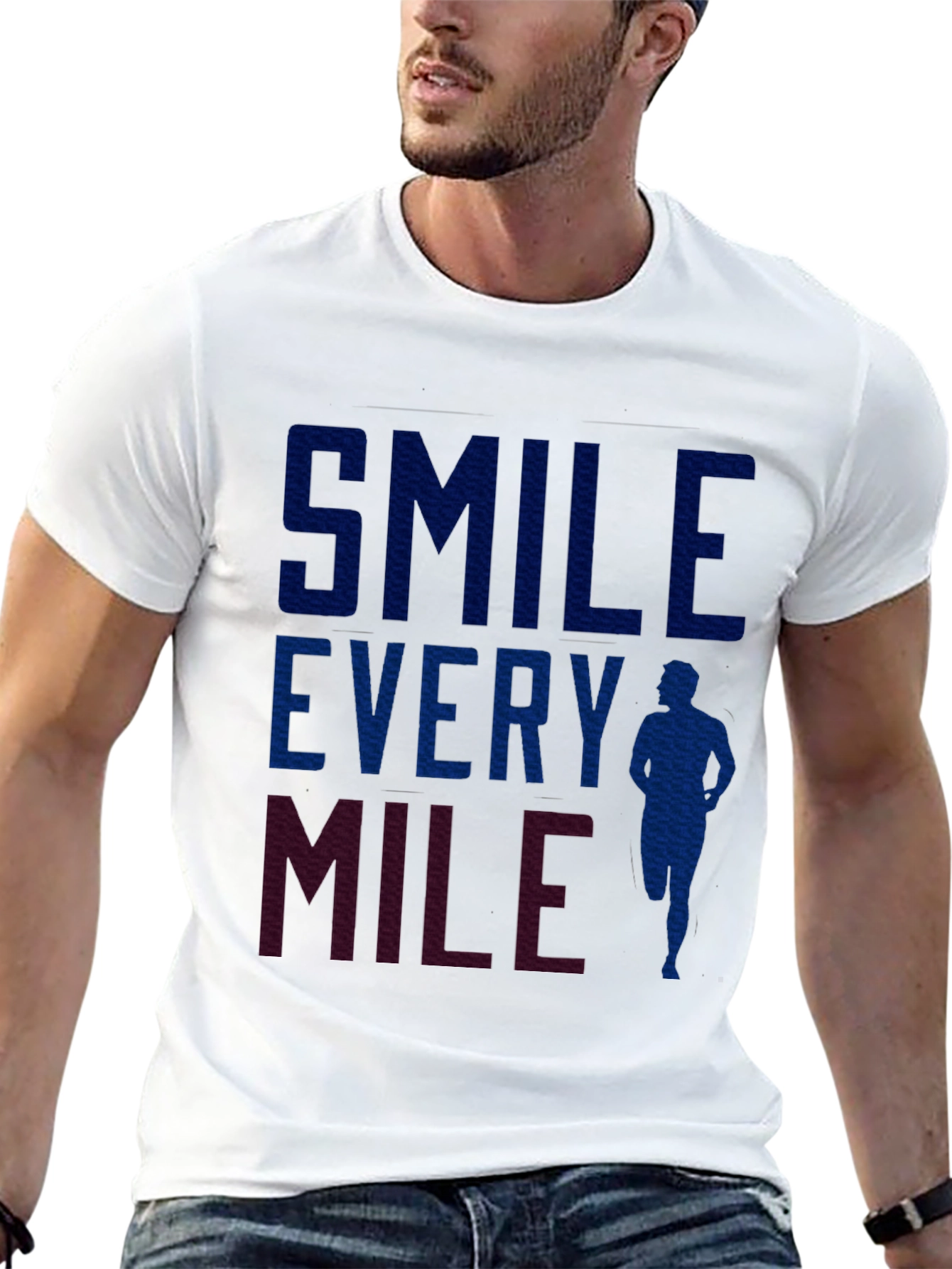 Smile Every Mile Runner T-Shirt - Black