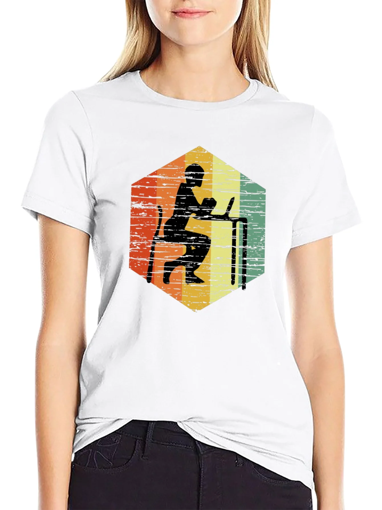 Retro Hexagon Programmer T-Shirt