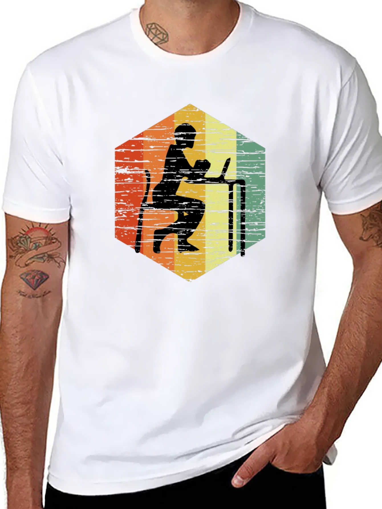 Retro Hexagon Programmer T-Shirt