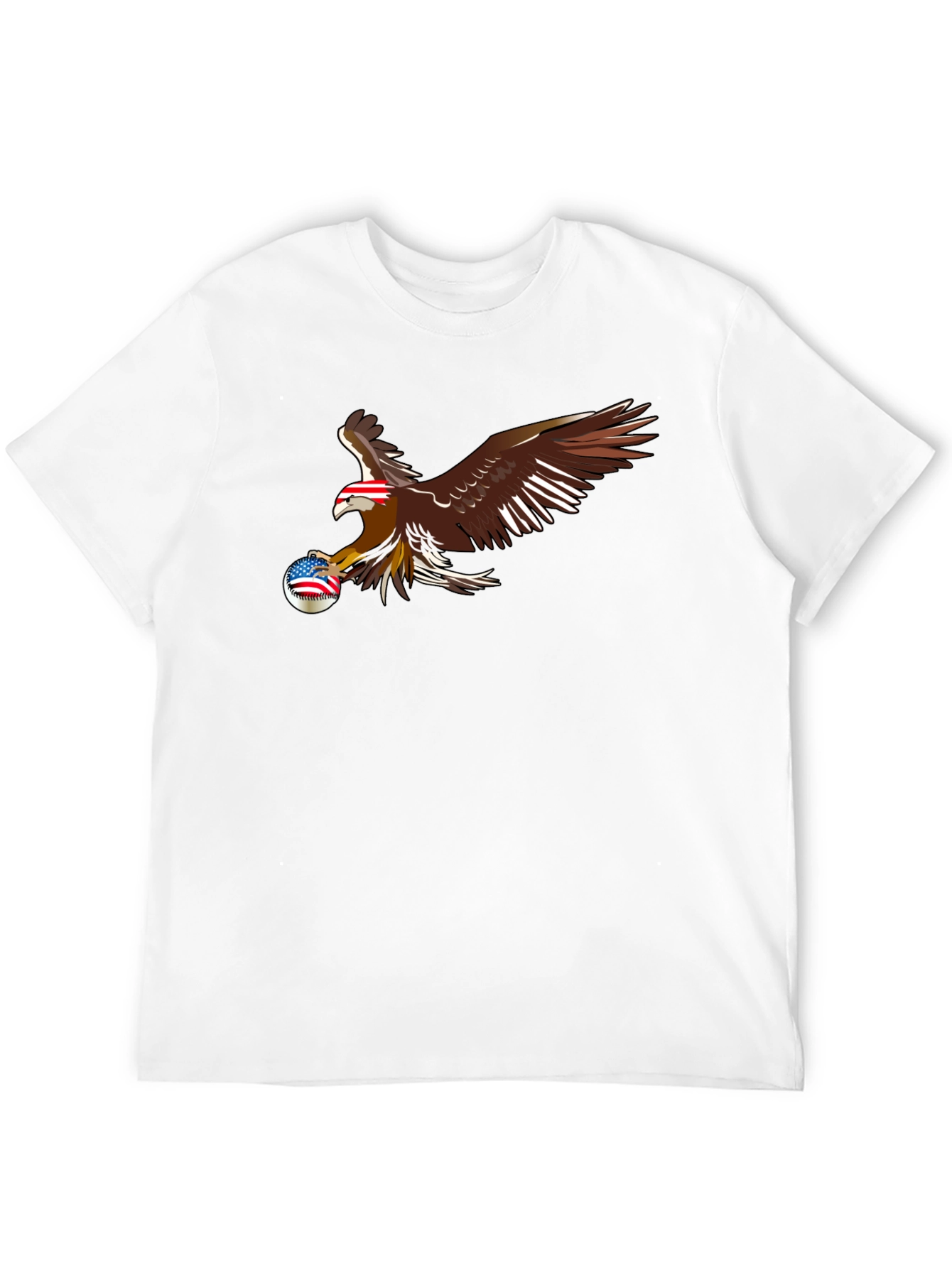Eagle Baseball Patriotic Graphic T-Shirt