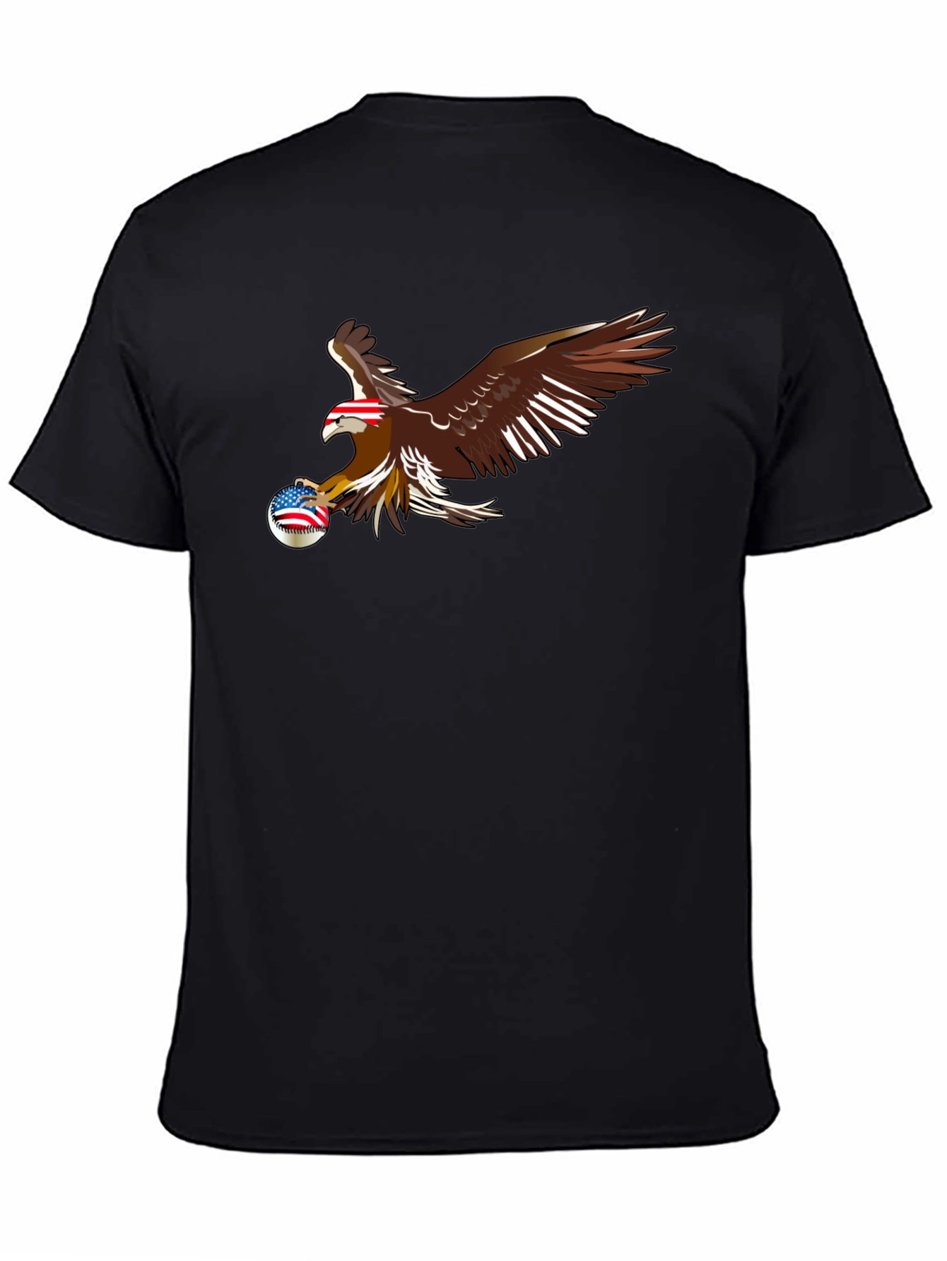 Eagle Baseball Patriotic Graphic T-Shirt