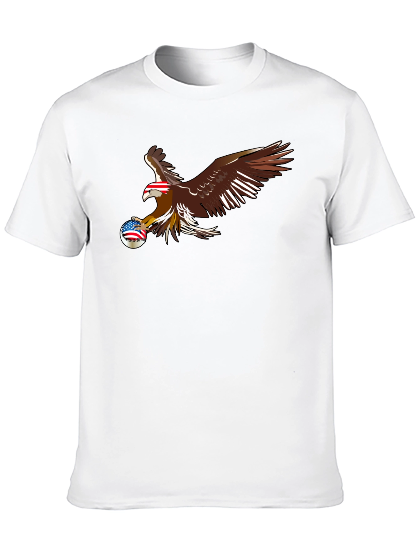 Eagle Baseball Patriotic Graphic T-Shirt