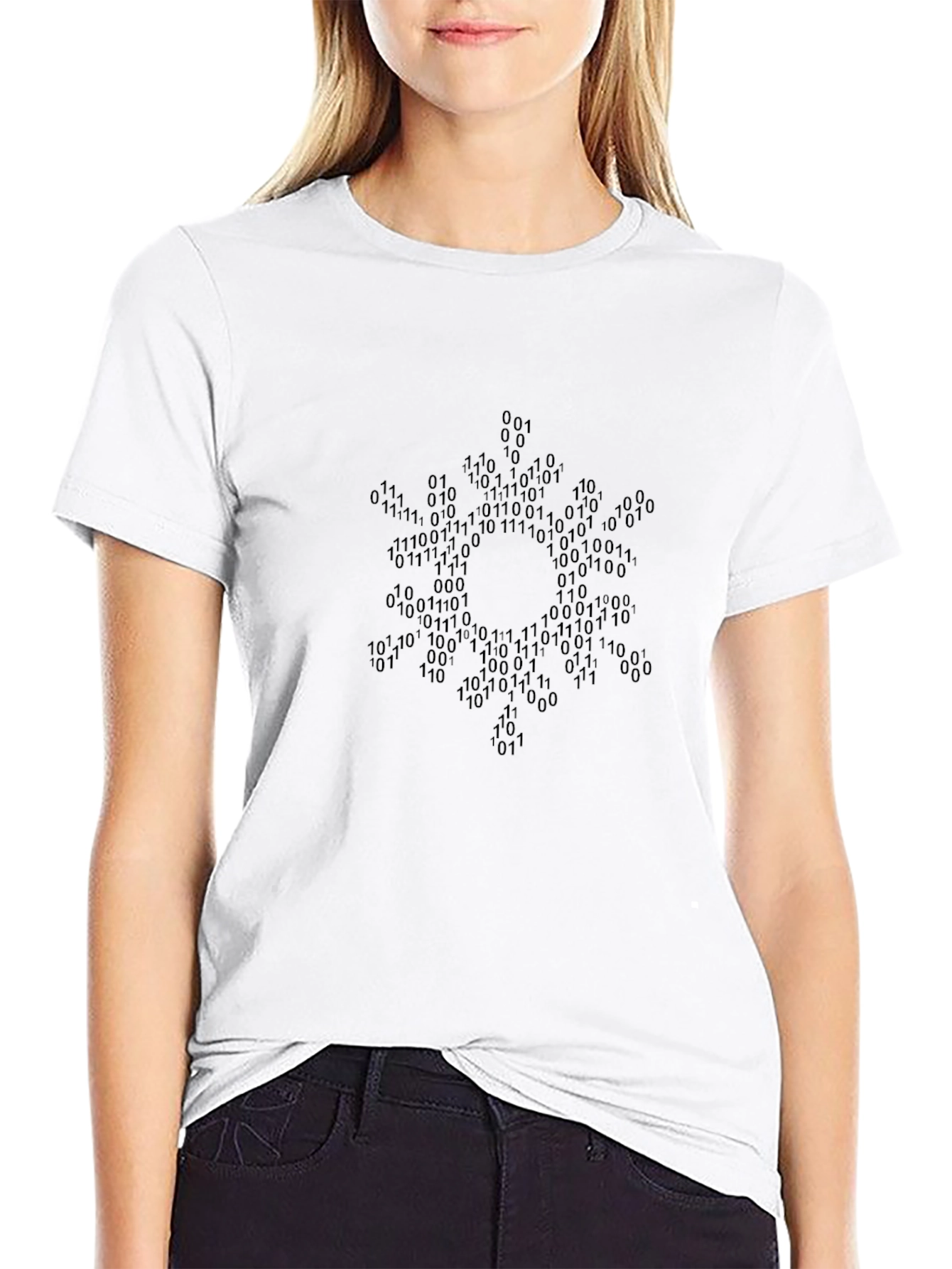 Binary Code Star of David Graphic T-Shirt