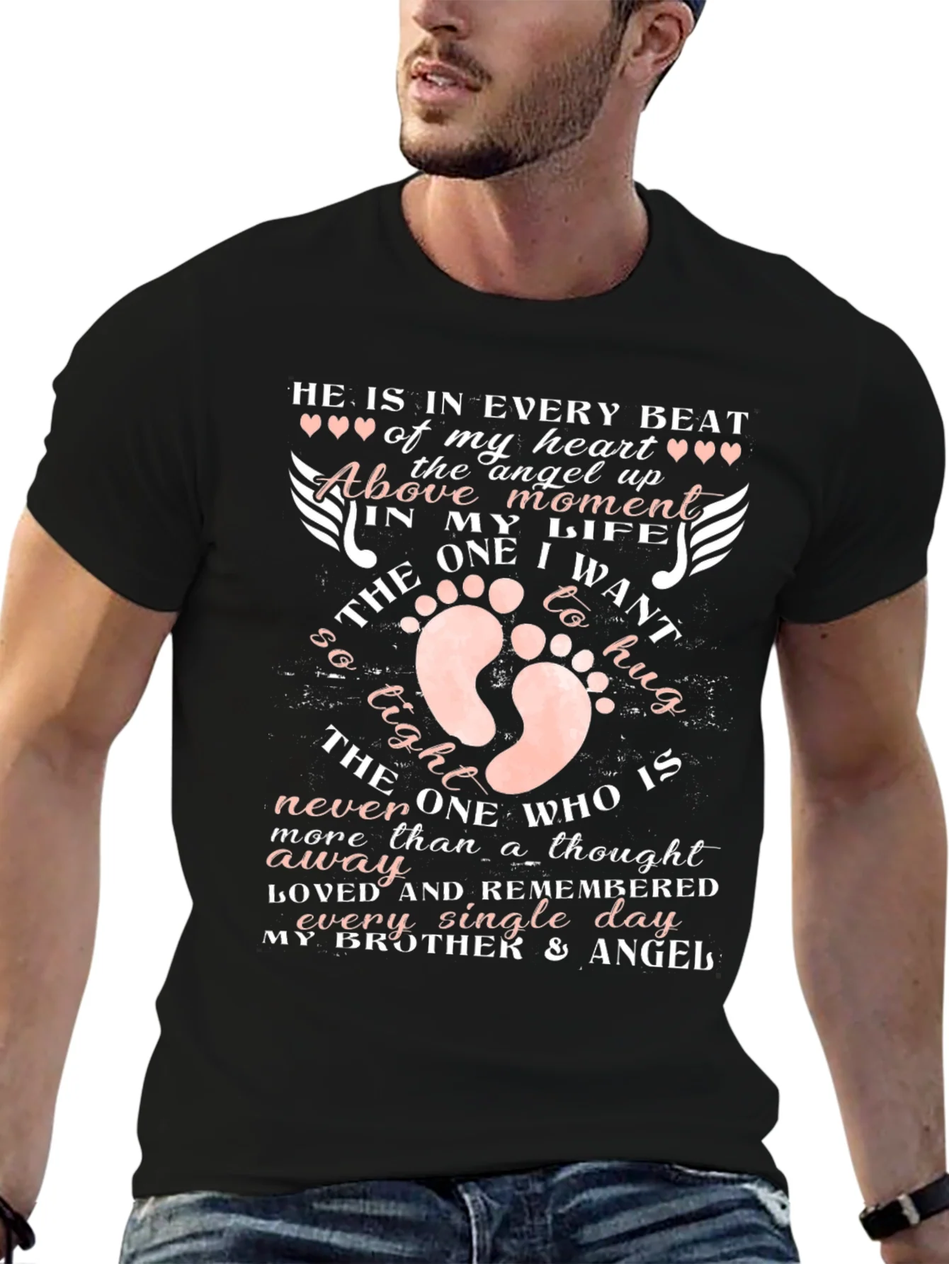 Brother Angel Memorial T-Shirt Heartfelt Remembrance