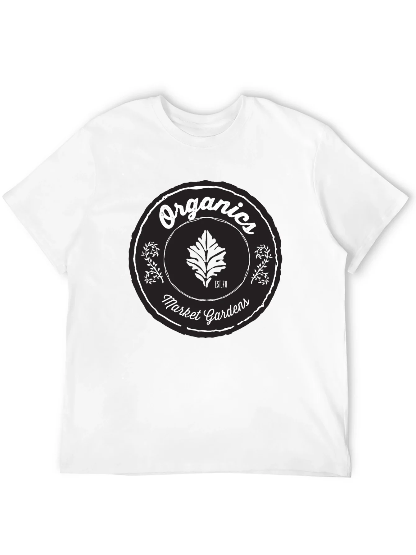 Organics Market Gardens Black Graphic T-Shirt