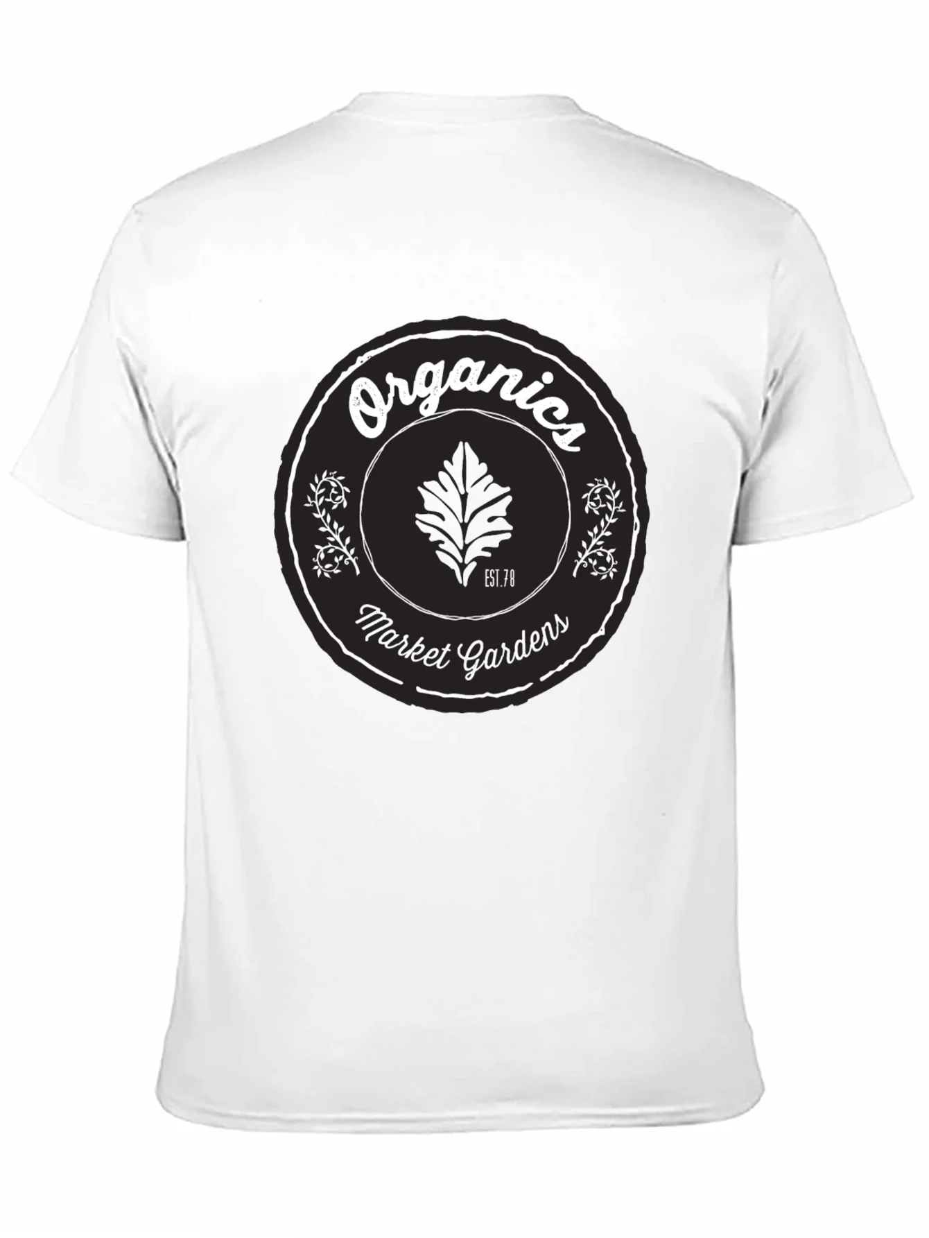 Organics Market Gardens Black Graphic T-Shirt