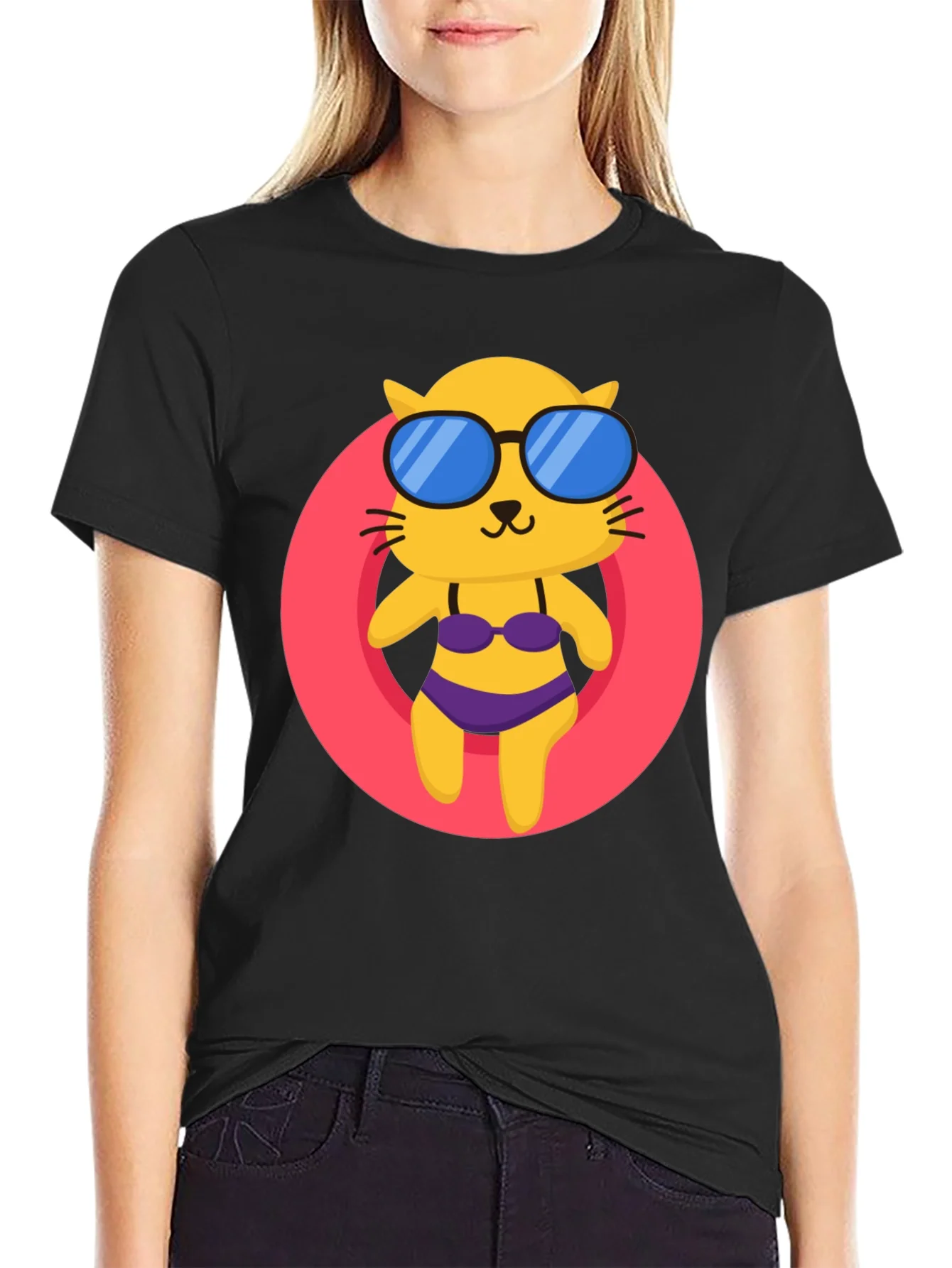 Cat in Bikini T-Shirt