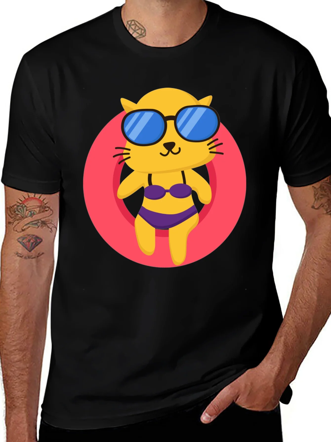 Cat in Bikini T-Shirt