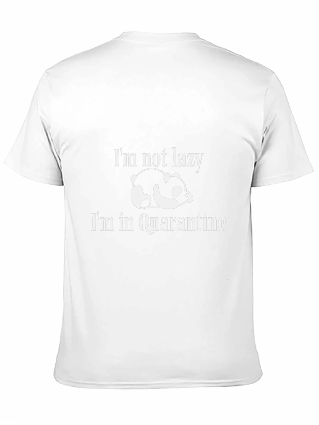 Funny Quarantine Panda Graphic T-Shirt - Black