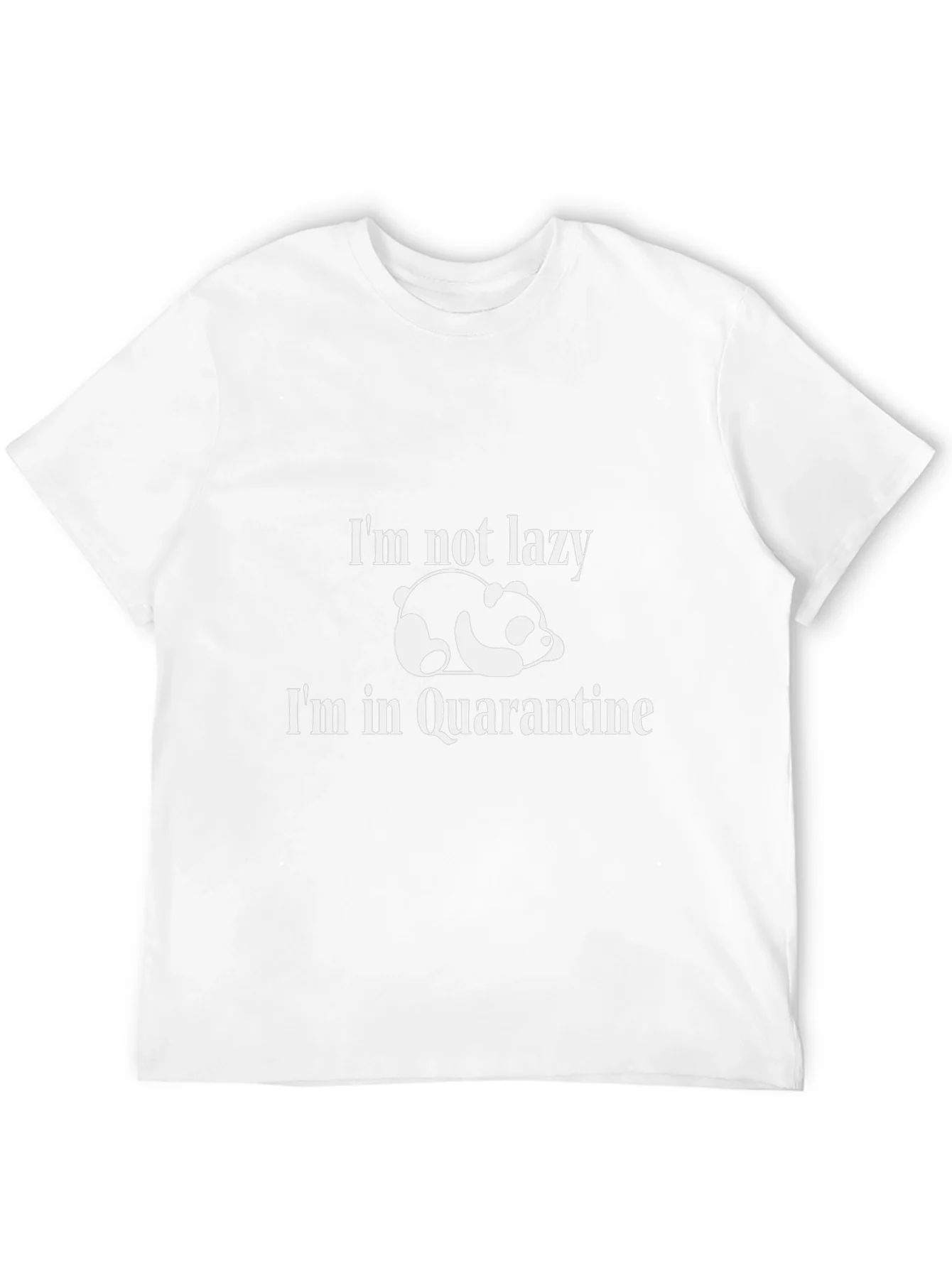 Funny Quarantine Panda Graphic T-Shirt - Black