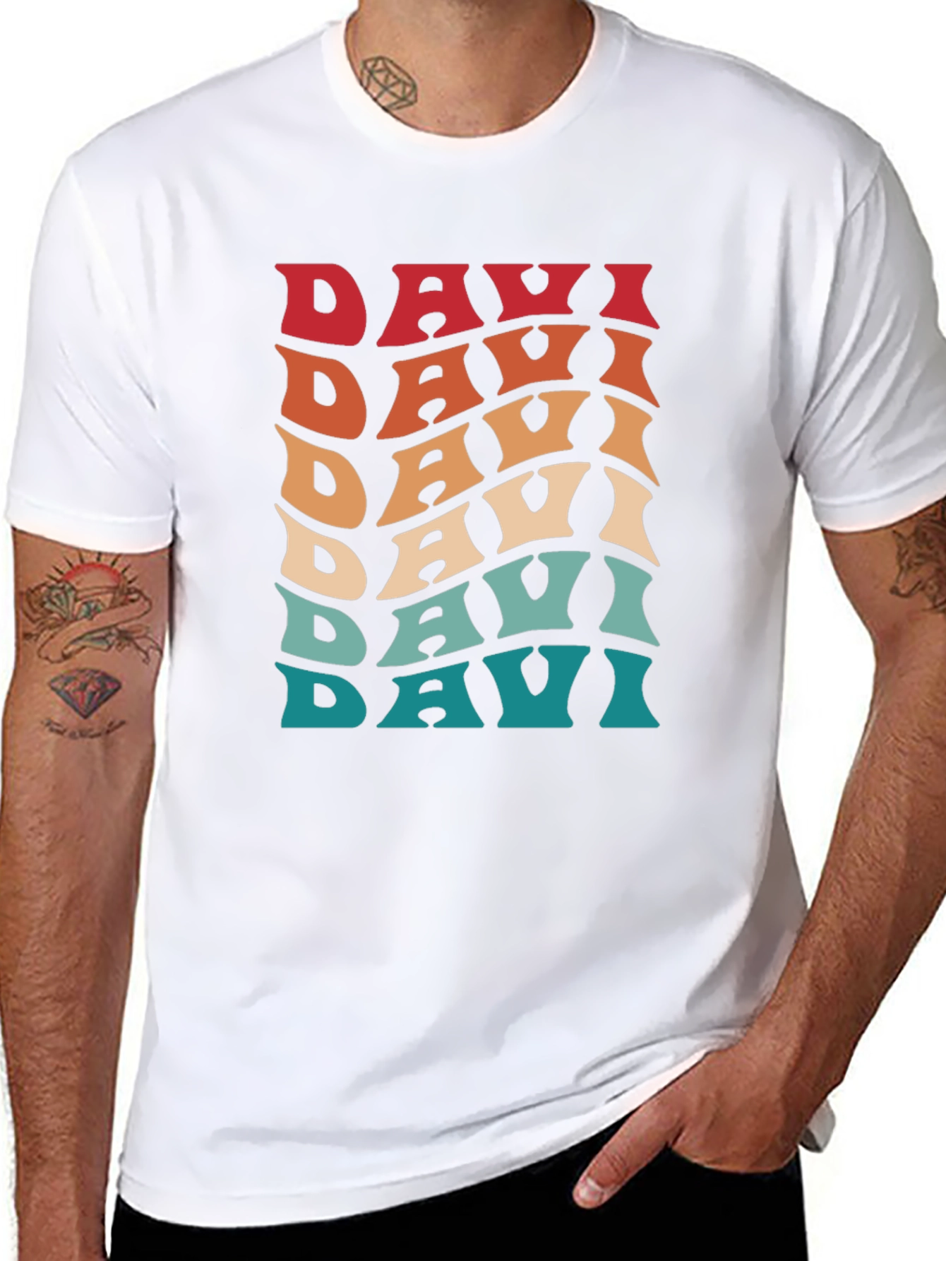 Retro Davi Wave T-Shirt - Cool 70s Style