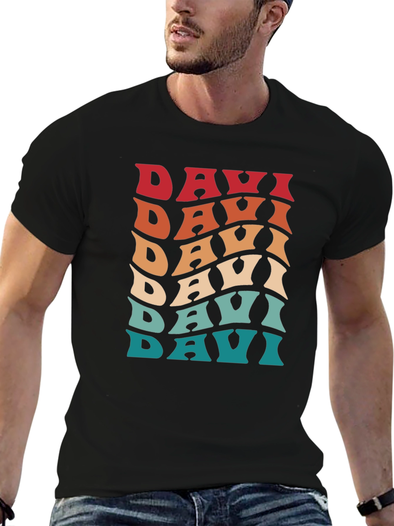 Retro Davi Wave T-Shirt - Cool 70s Style