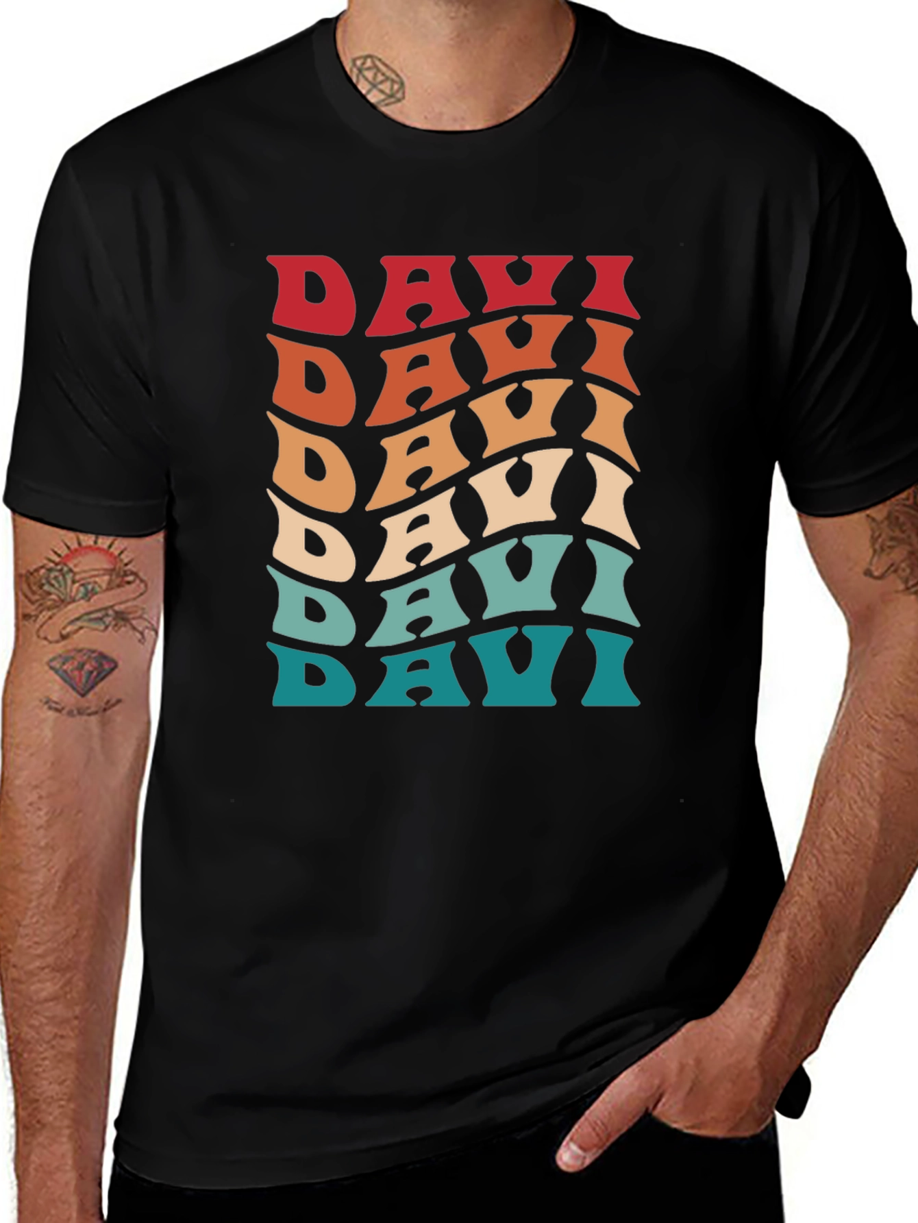 Retro Davi Wave T-Shirt - Cool 70s Style