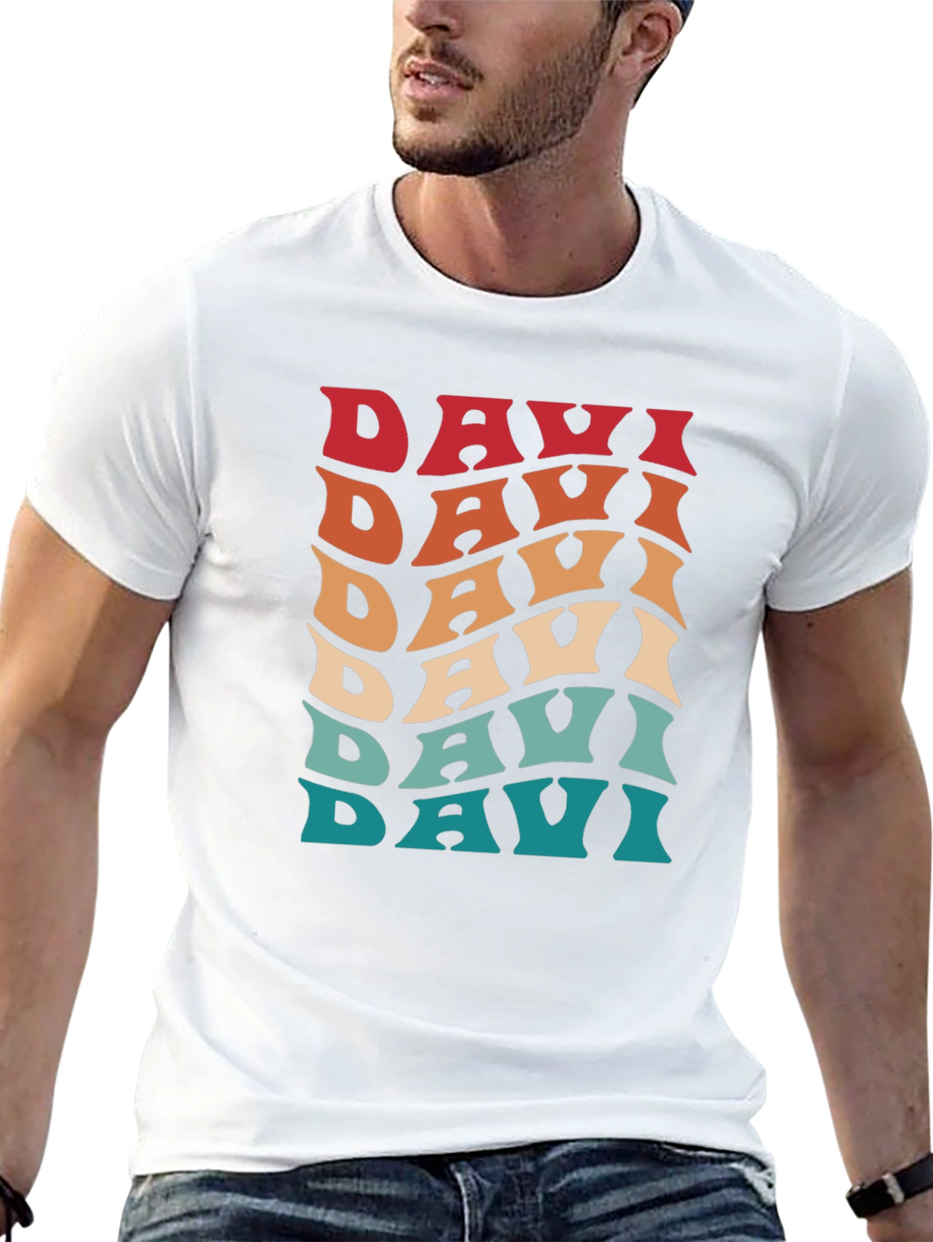 Retro Davi Wave T-Shirt - Cool 70s Style