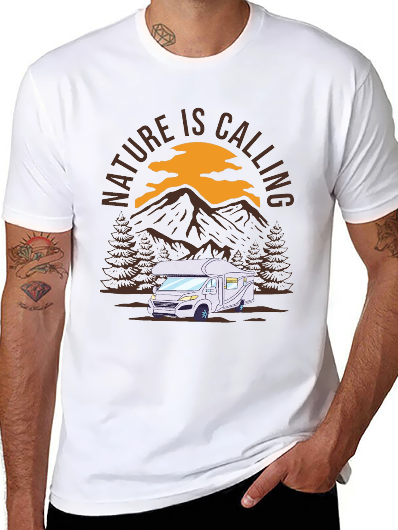 Nature is Calling T-Shirt - RV Camper Adventure Tee